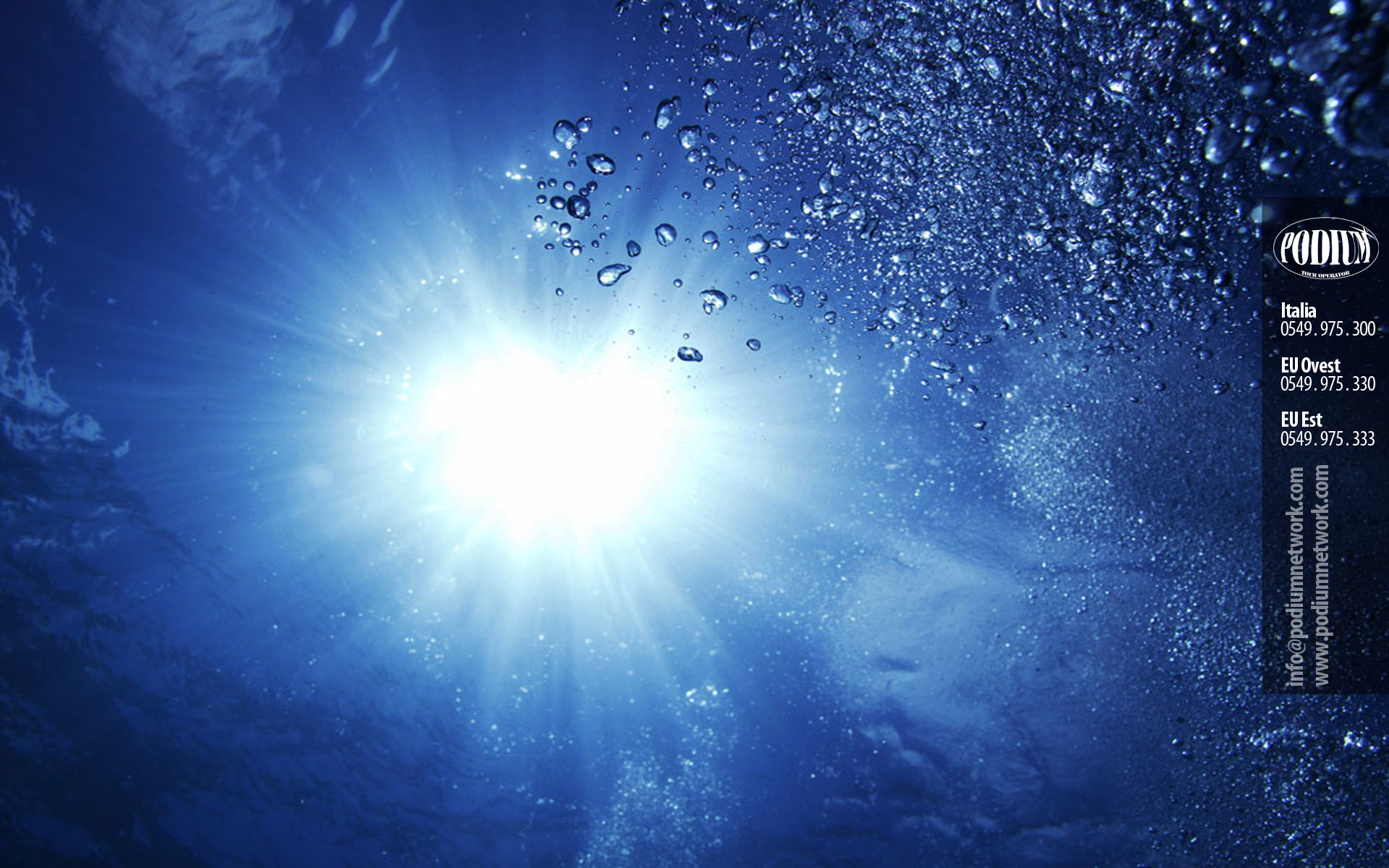 Calendario, Sott'acqua, Bolle, Blu, 16:10 Full HD, sfondo widescreen
