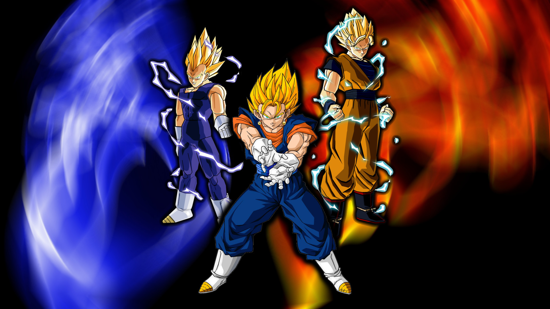 Son Goku, Vegeta, Vegeth, Fusione, Super Saiyan, Dragon Ball Z, Full HD, sfondo Windows 11