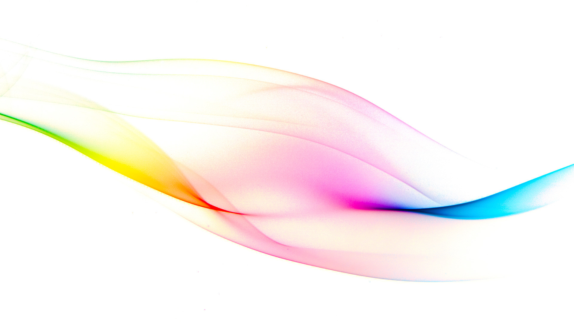 Onda arcobaleno, Fumo colorato, Sfondo bianco, Astratto, 16:9 Full HD, wallpaper widescreen