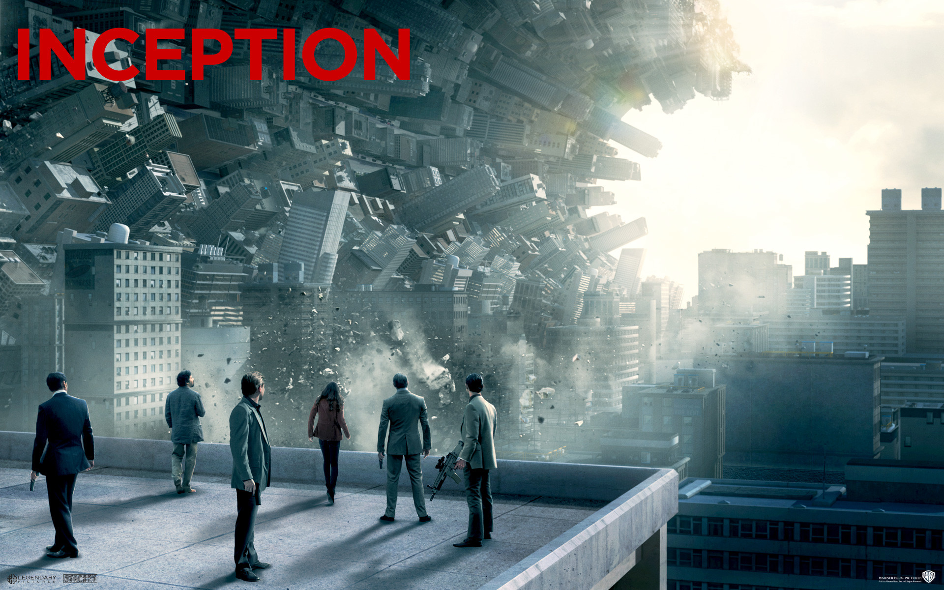 Inception, Città che si piega, Tetto, Locandina, 16:10 Full HD, sfondo widescreen