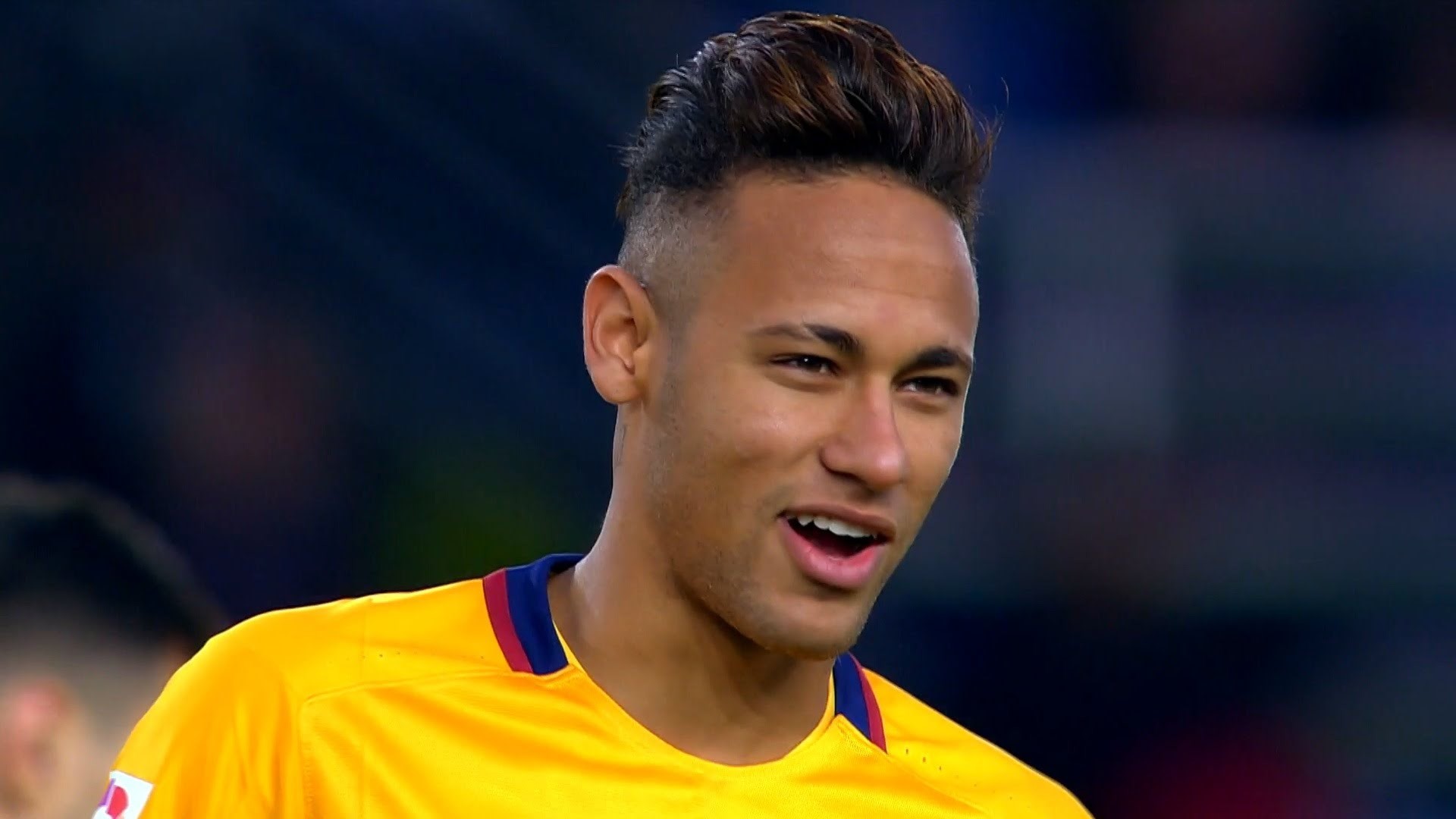Neymar, FC Barcelona, Maglia gialla, Primo piano, Full HD, sfondo desktop