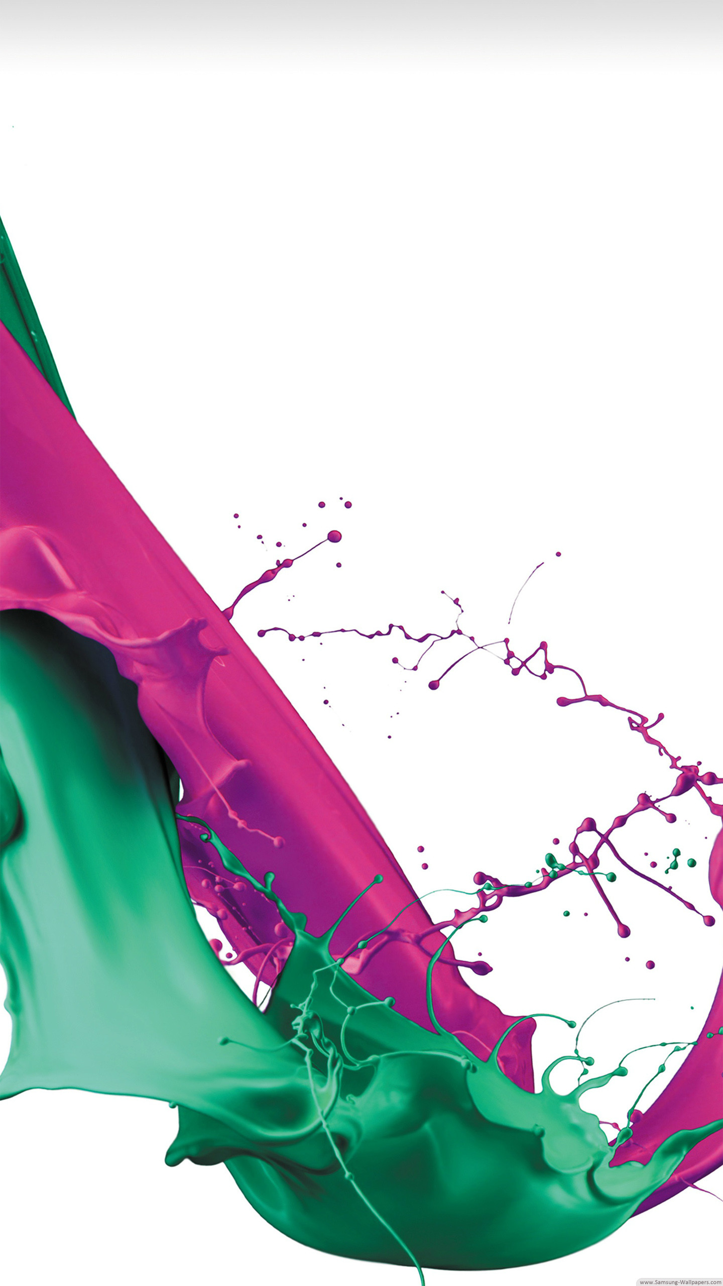 Schizzi di vernice, Rosa e verde, Sfondo bianco, schermata di blocco LG G4