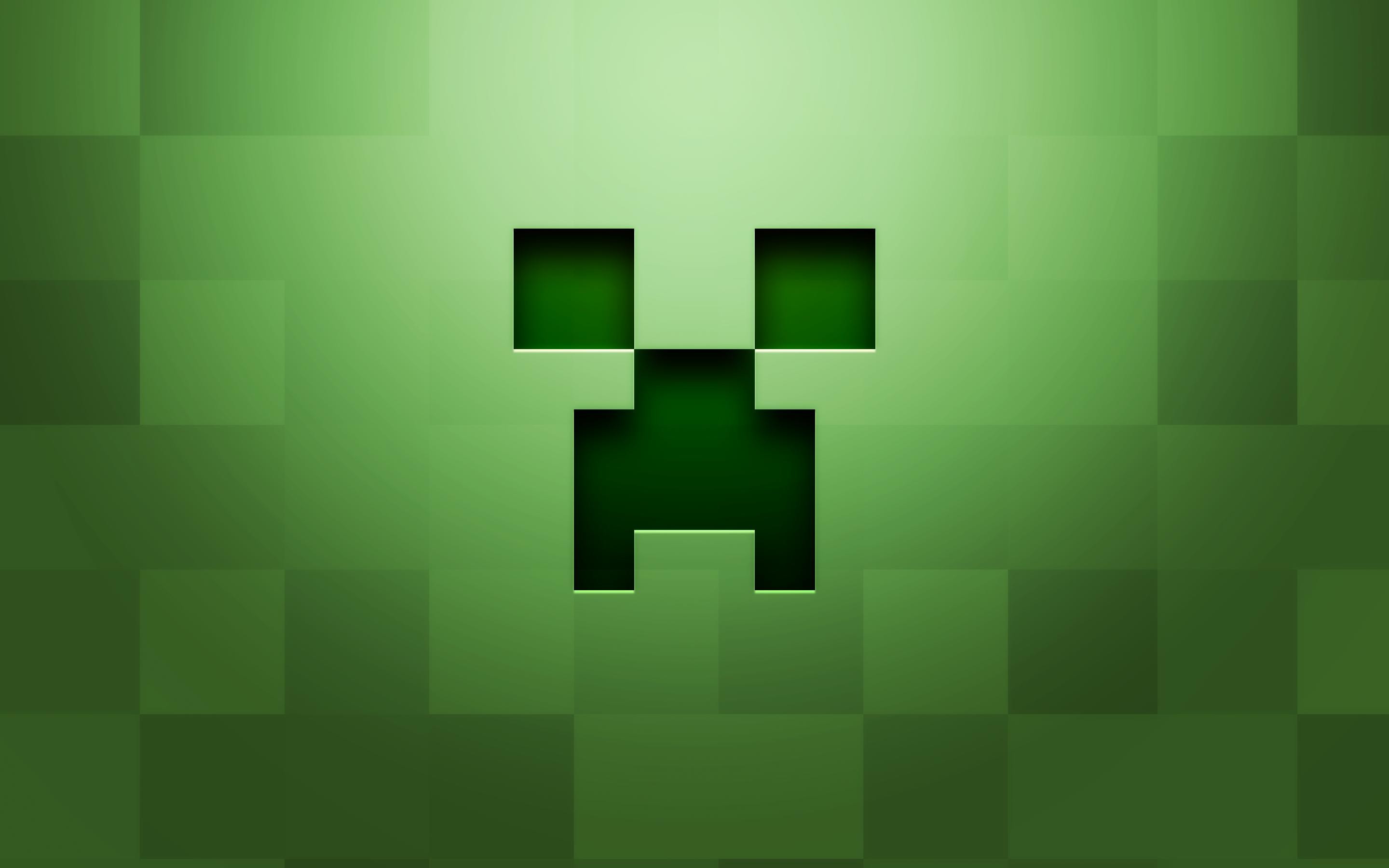 Minecraft, Creeper, Volto, Verde, 2K, sfondo desktop