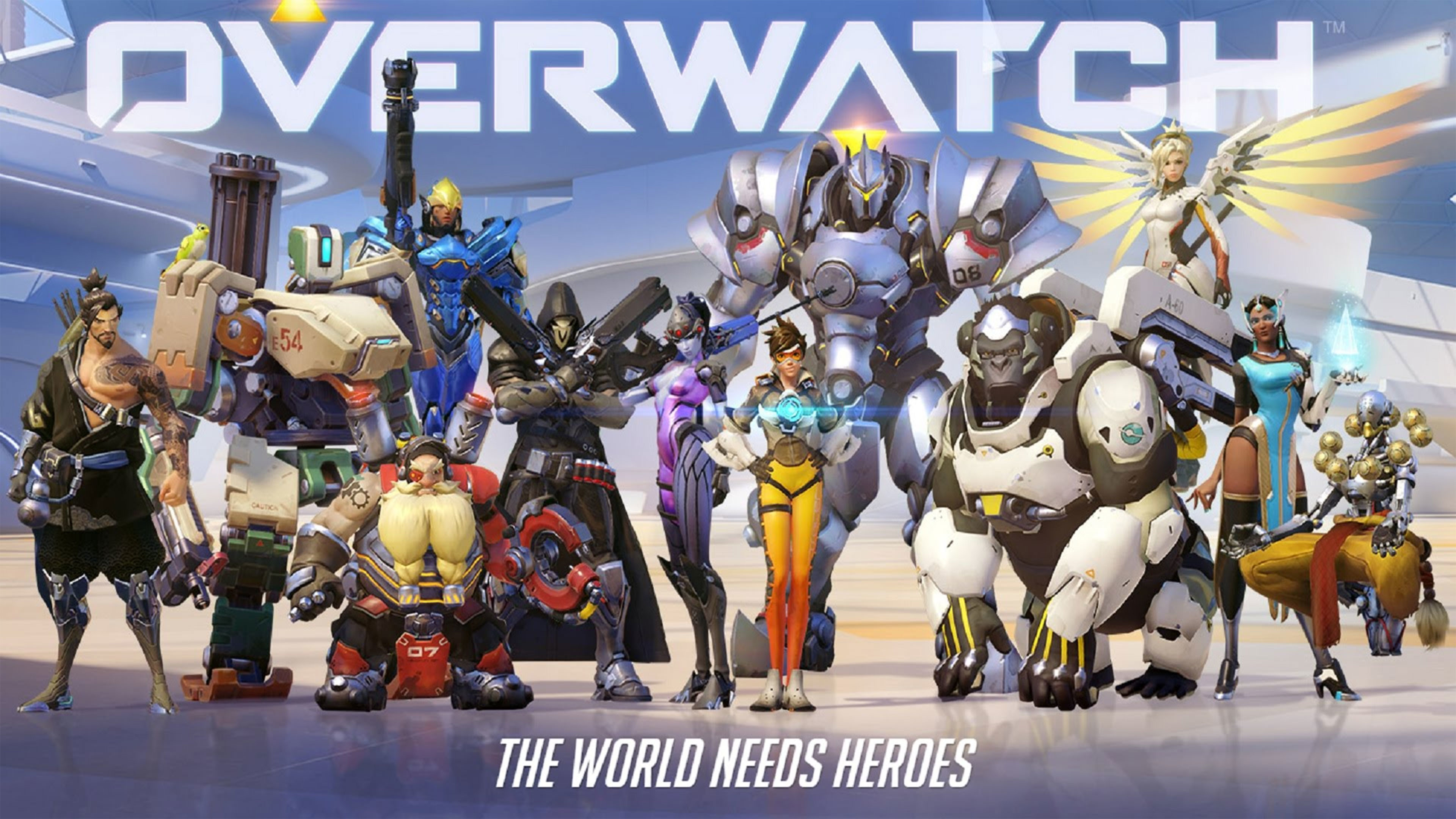 Overwatch, The World Needs Heroes, Eroi di Overwatch, Tracer, Winston, sfondo desktop 2160p