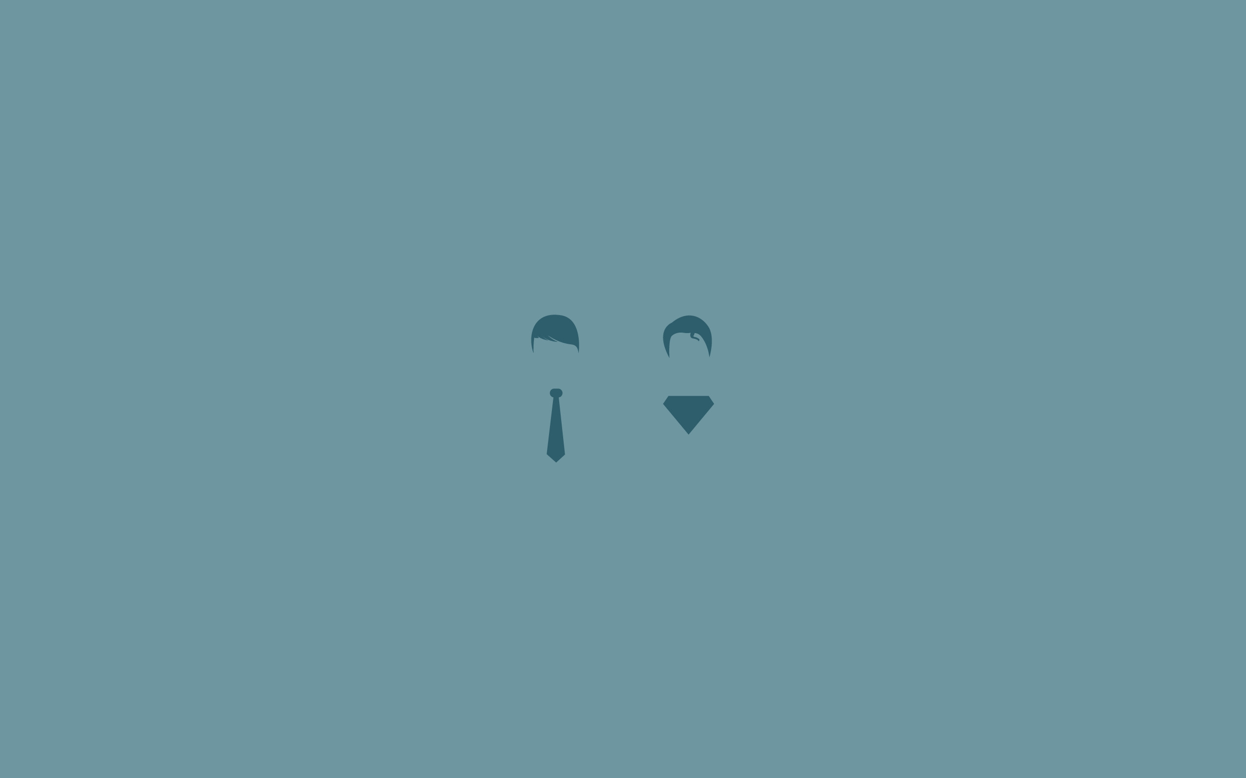 Volti, Cravatta, Sfondo blu, Minimal, 2560x1600, wallpaper desktop