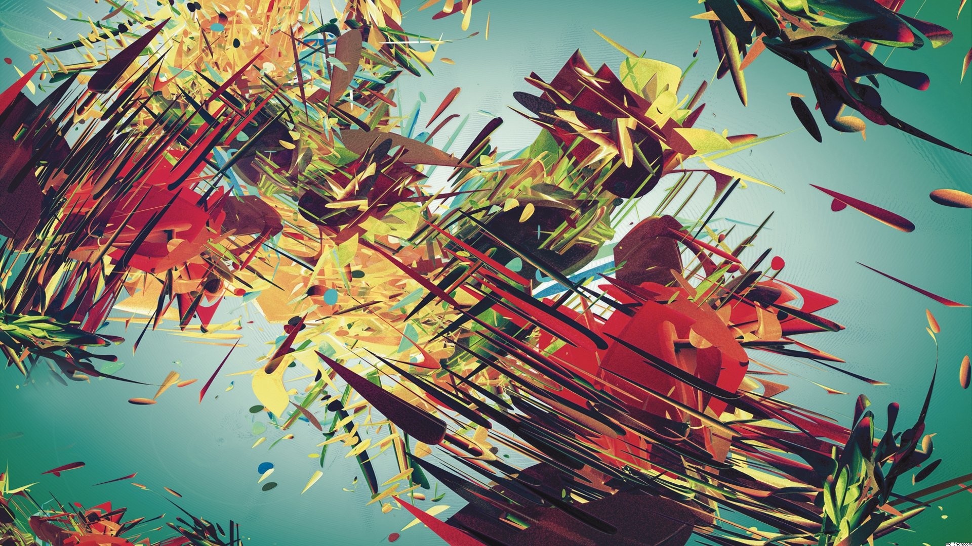 Astratto, Frammenti, Arte digitale, 16:9 Full HD, sfondo widescreen
