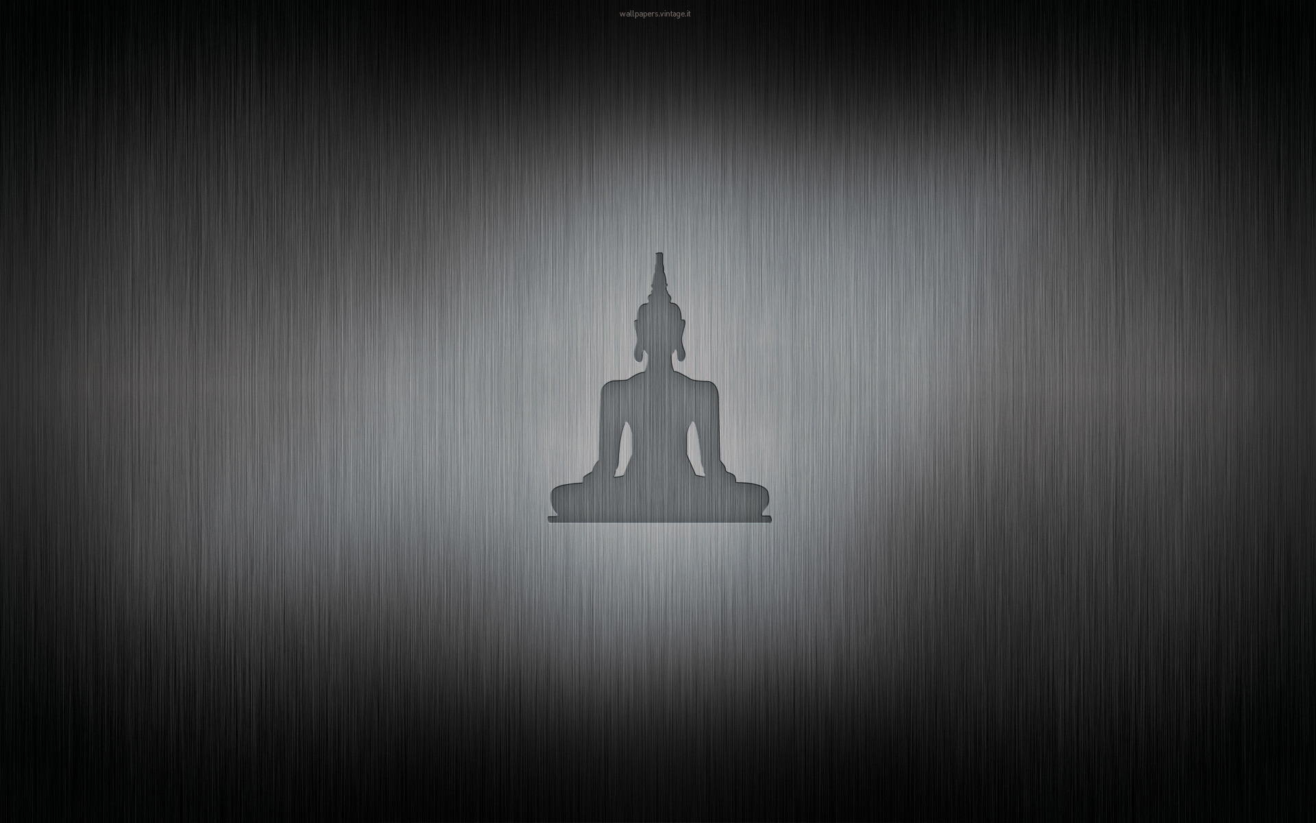 Buddha, Silhouette, Meditazione, Grigio, Full HD, sfondo per PC e portatile