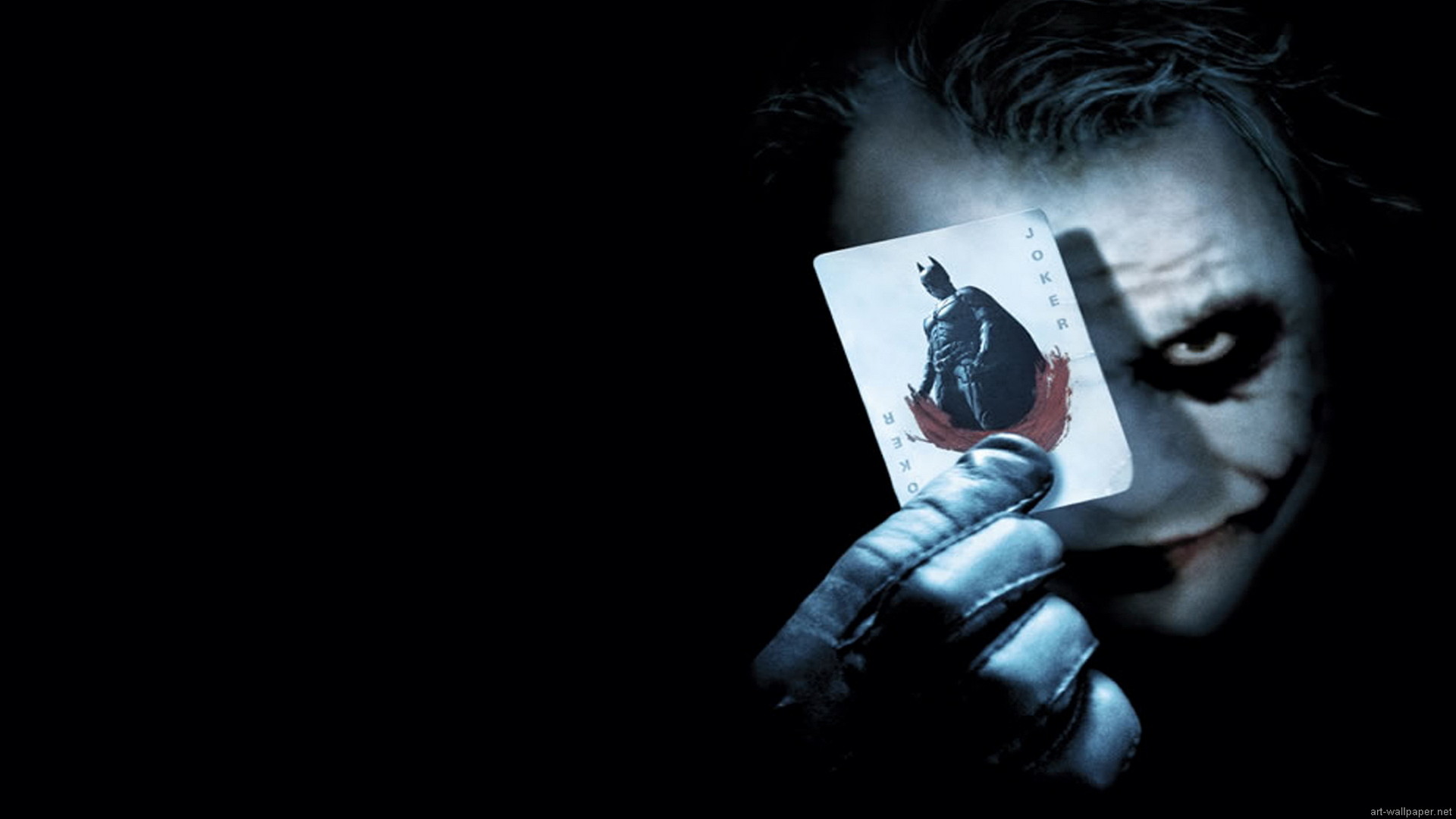 Joker, Heath Ledger, Il cavaliere oscuro, Carta da gioco, Full HD, sfondo per PC