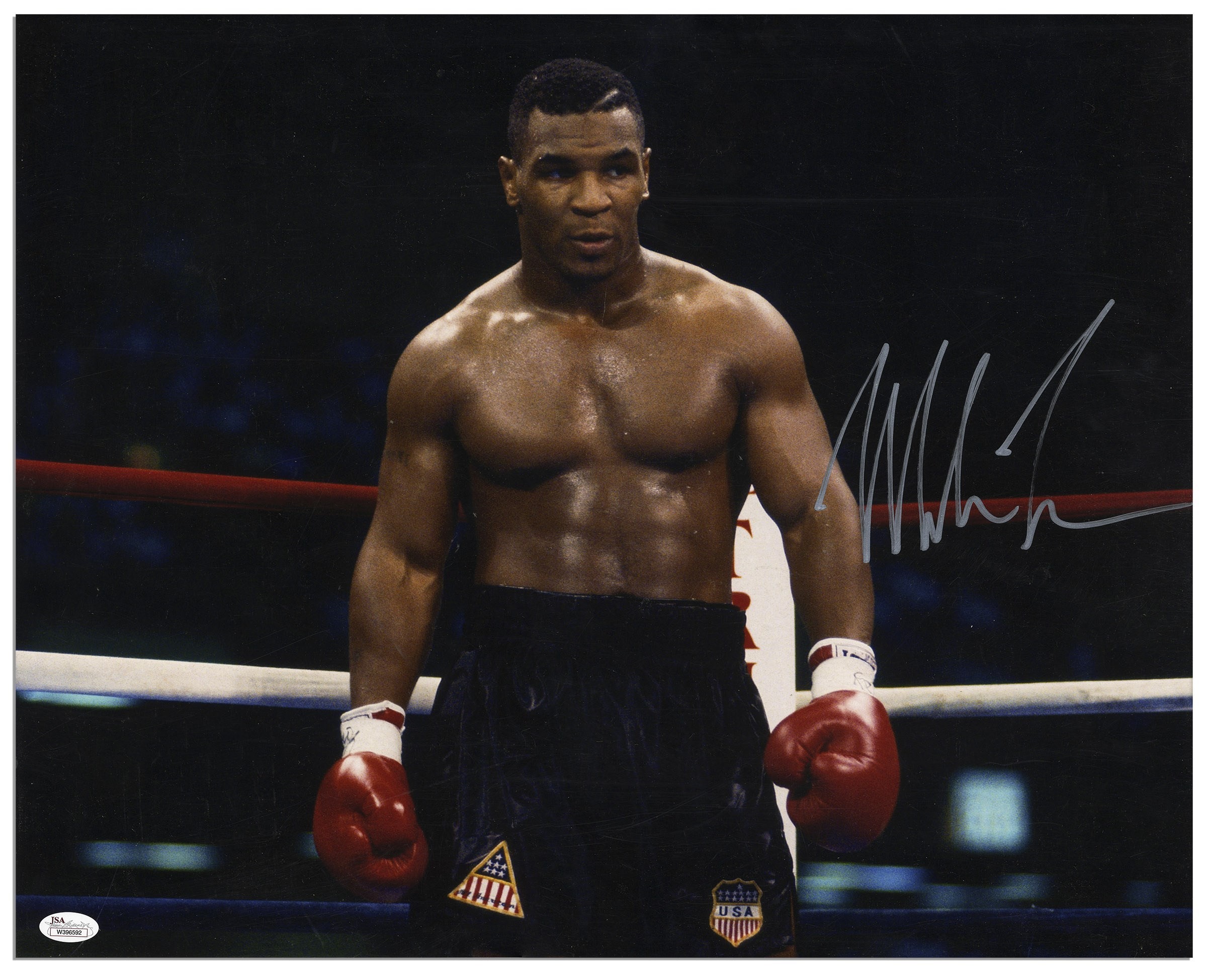 Mike Tyson, Autografo, Ring, Pugile, Guantoni rossi, Full HD, sfondo Windows 11