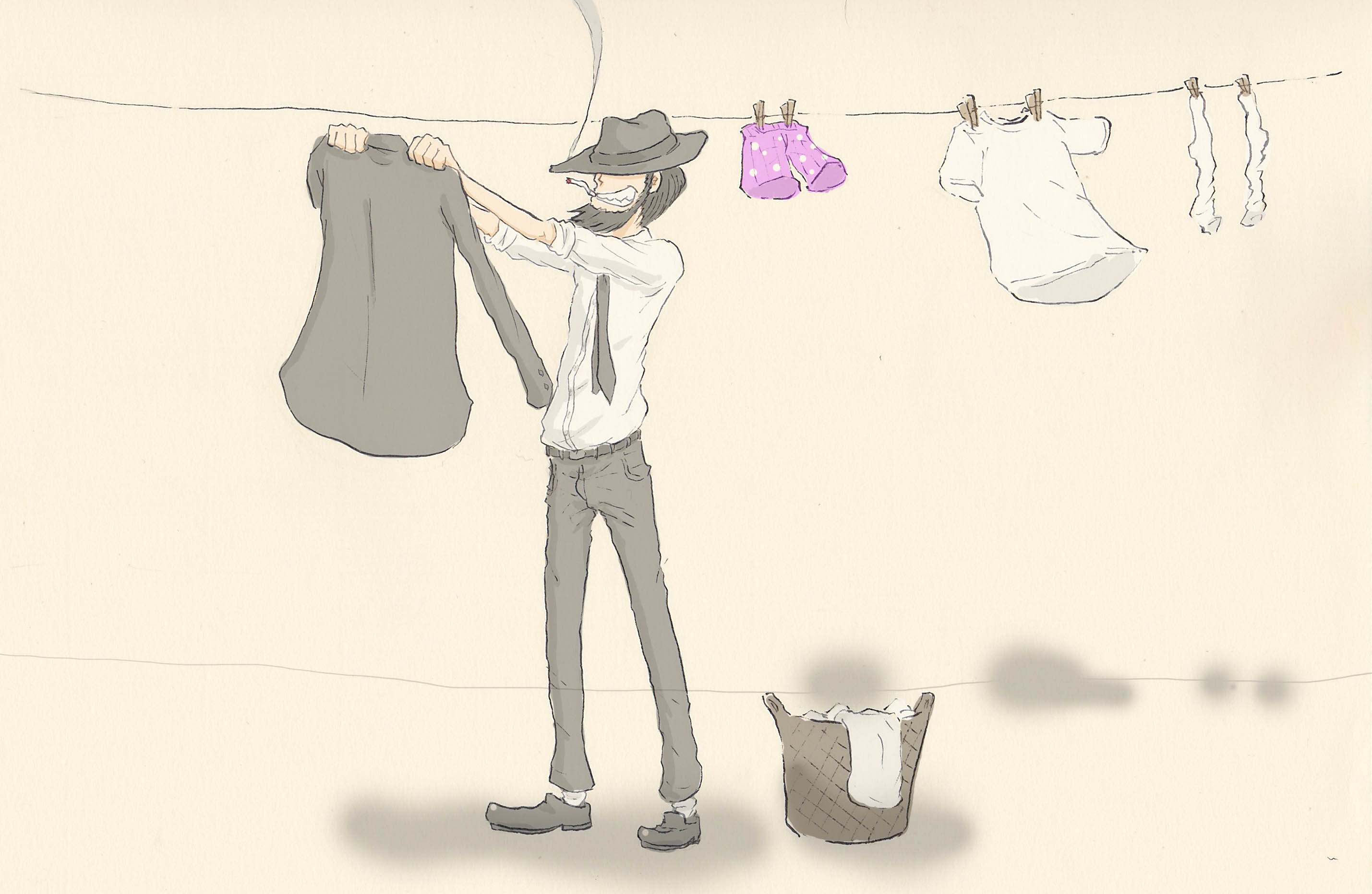 Daisuke Jigen, Lupin III, Bucato, Schizzo, 2K, sfondo per portatile