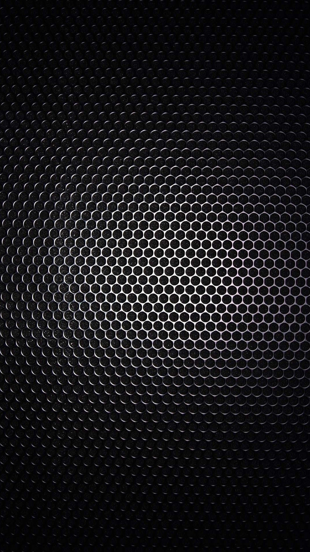 Griglia esagonale, Metallo, Sfondo scuro, Full HD, schermata di blocco del cellulare