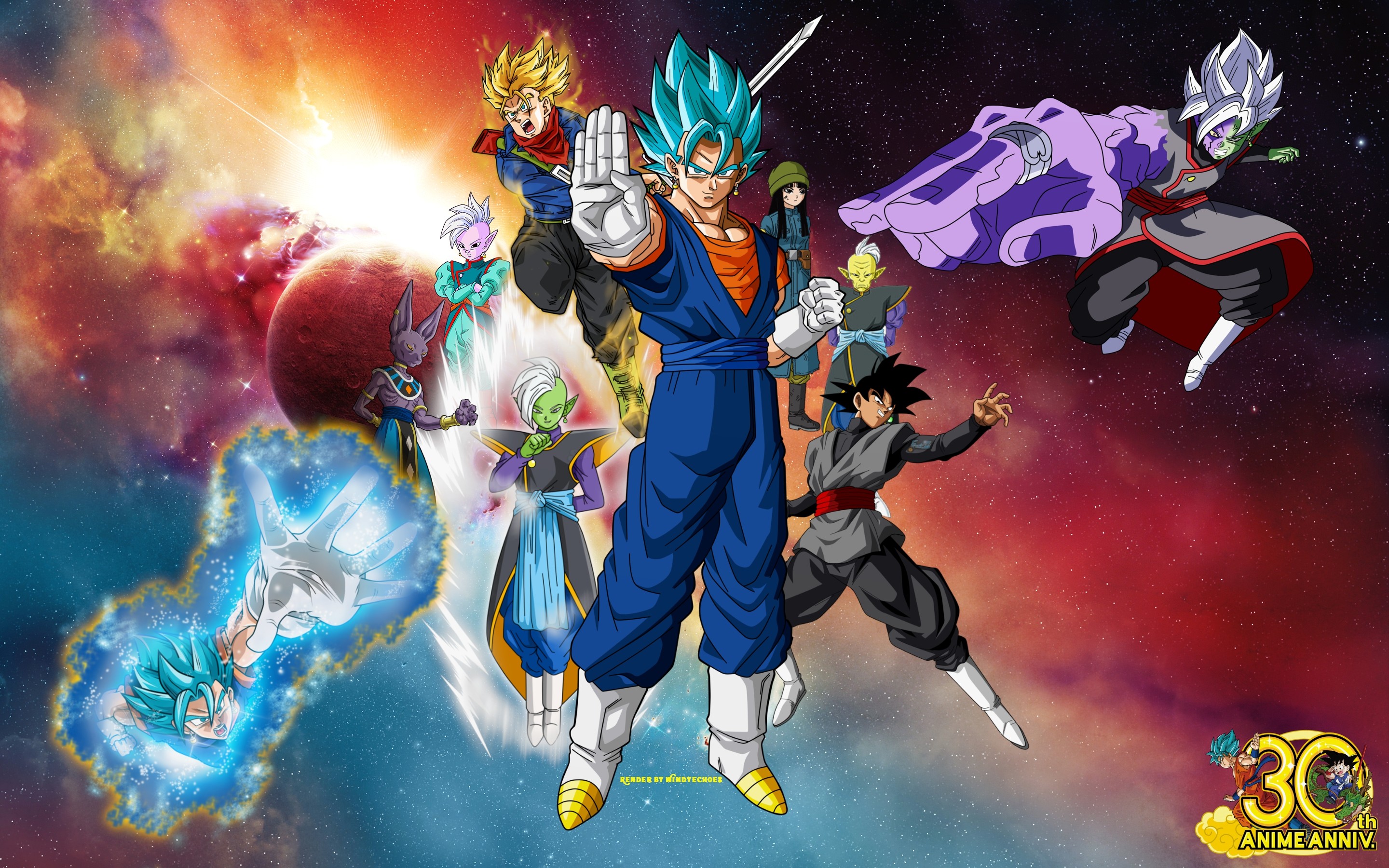 Vegito, Goku Black, Zamasu, Dragon Ball Super, 2880x1800, sfondo per PC