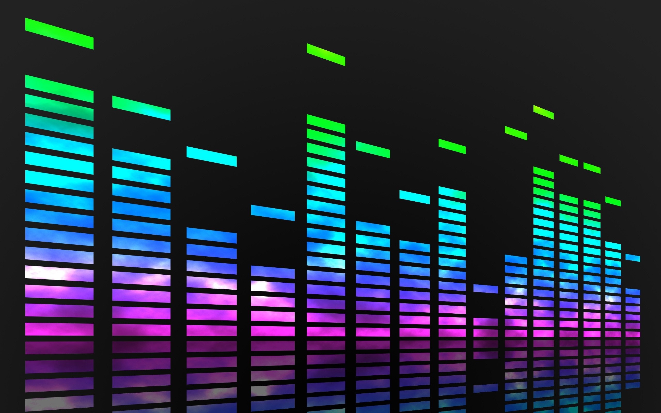 Equalizzatore, Barre colorate, Spettro audio, 2K, sfondo Windows 11