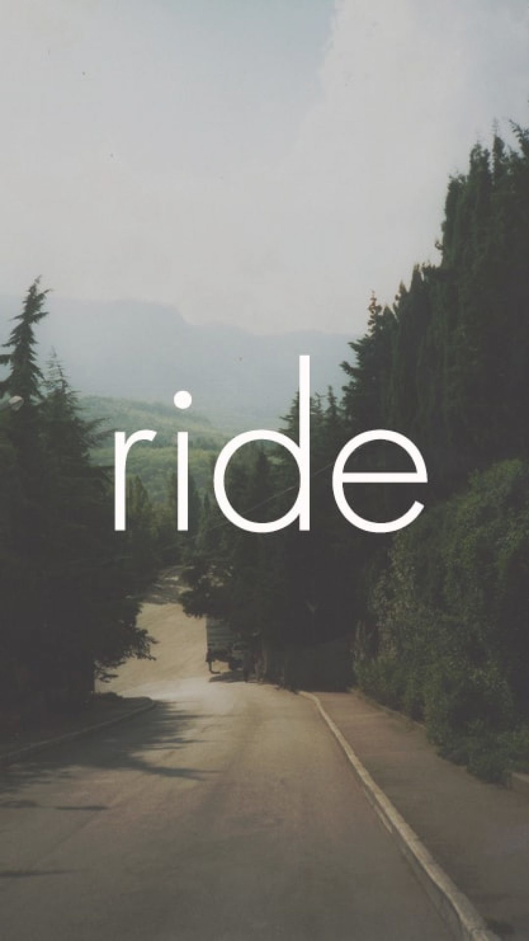 Ride, Strada, Bosco, Scritta, Full HD, sfondo iPhone 6