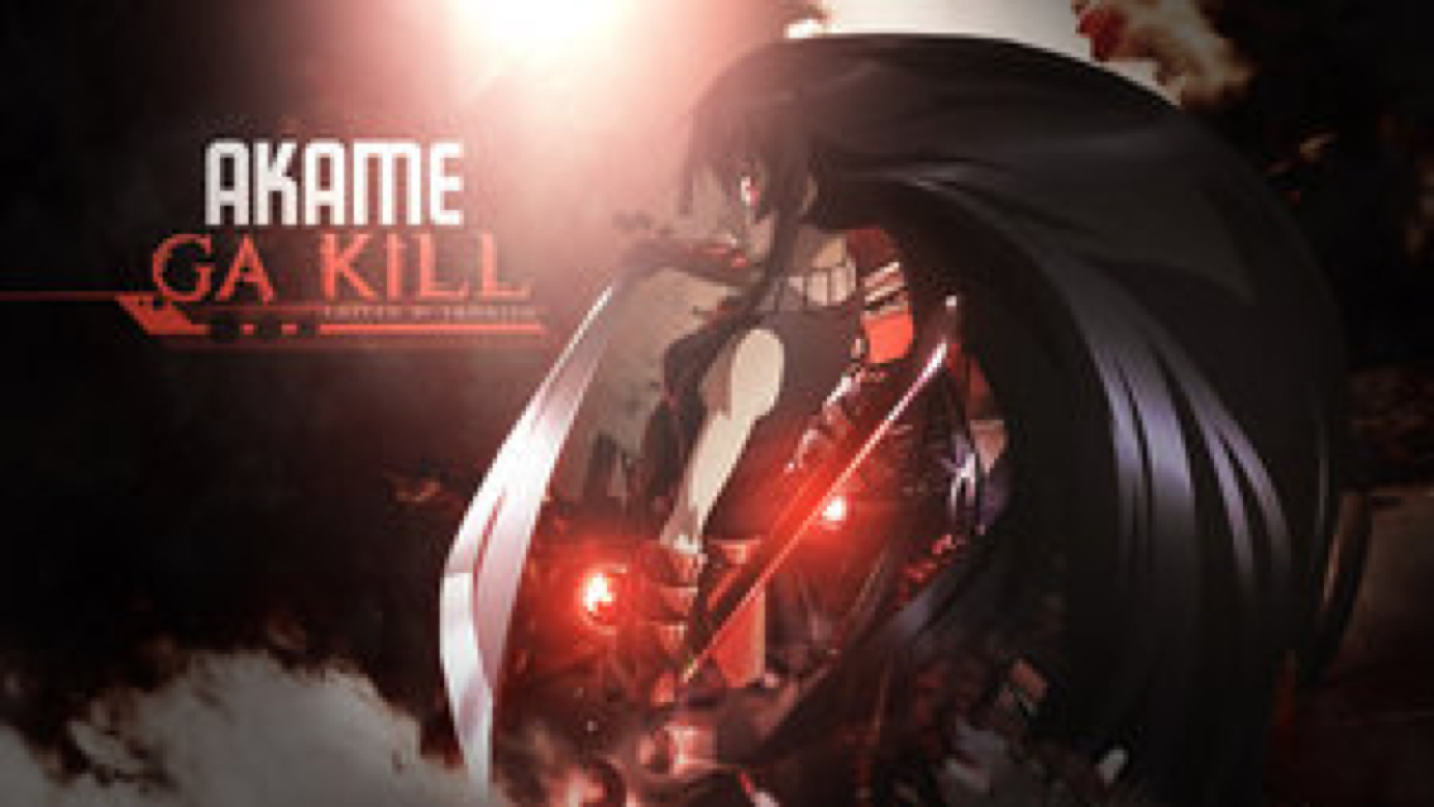 Akame, Akame ga Kill!, Logo, Rosso, Full HD, sfondo per PC e portatile
