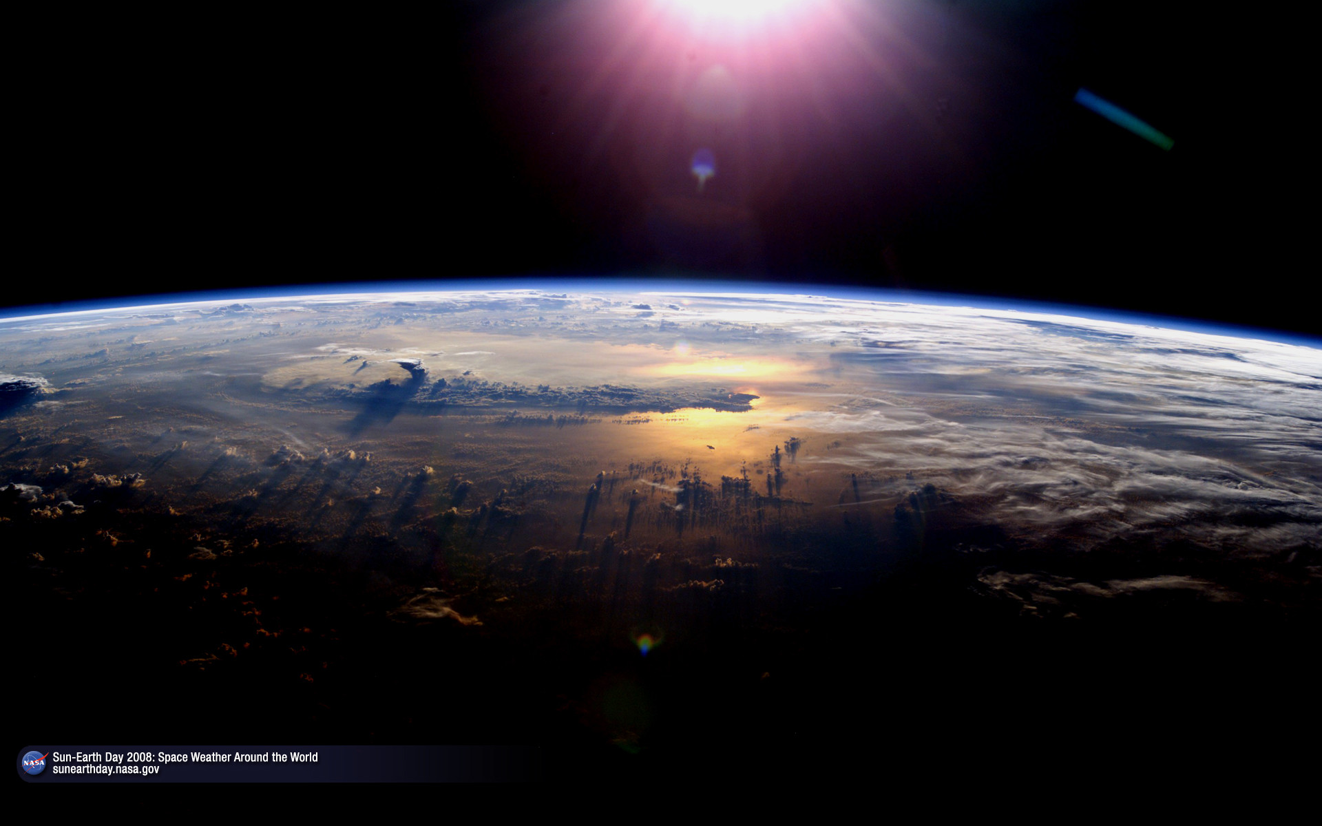 Terra, Orbita, Alba, Nuvole, 16:10 Full HD, sfondo widescreen