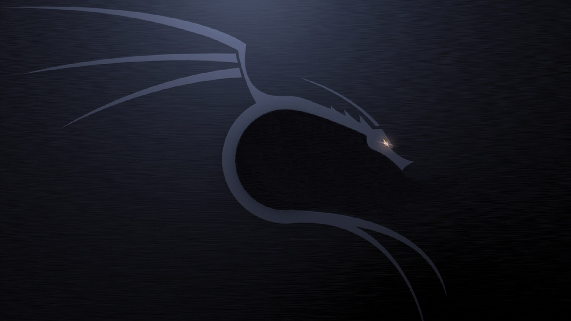 Kali Linux, Logo del drago, Minimalismo, Blu scuro, 1920x1080, sfondo per PC