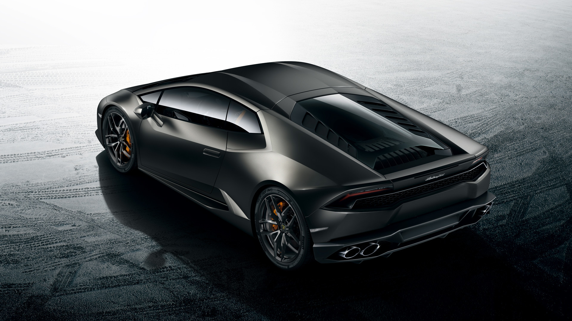 Lamborghini Huracán, Nero opaco, Vista dall'alto, Supercar, 1920x1080, immagine di sfondo