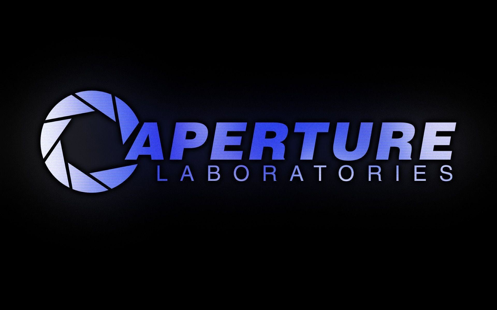 Aperture Laboratories, Portal, Logo, Sfondo nero, Full HD, wallpaper per computer