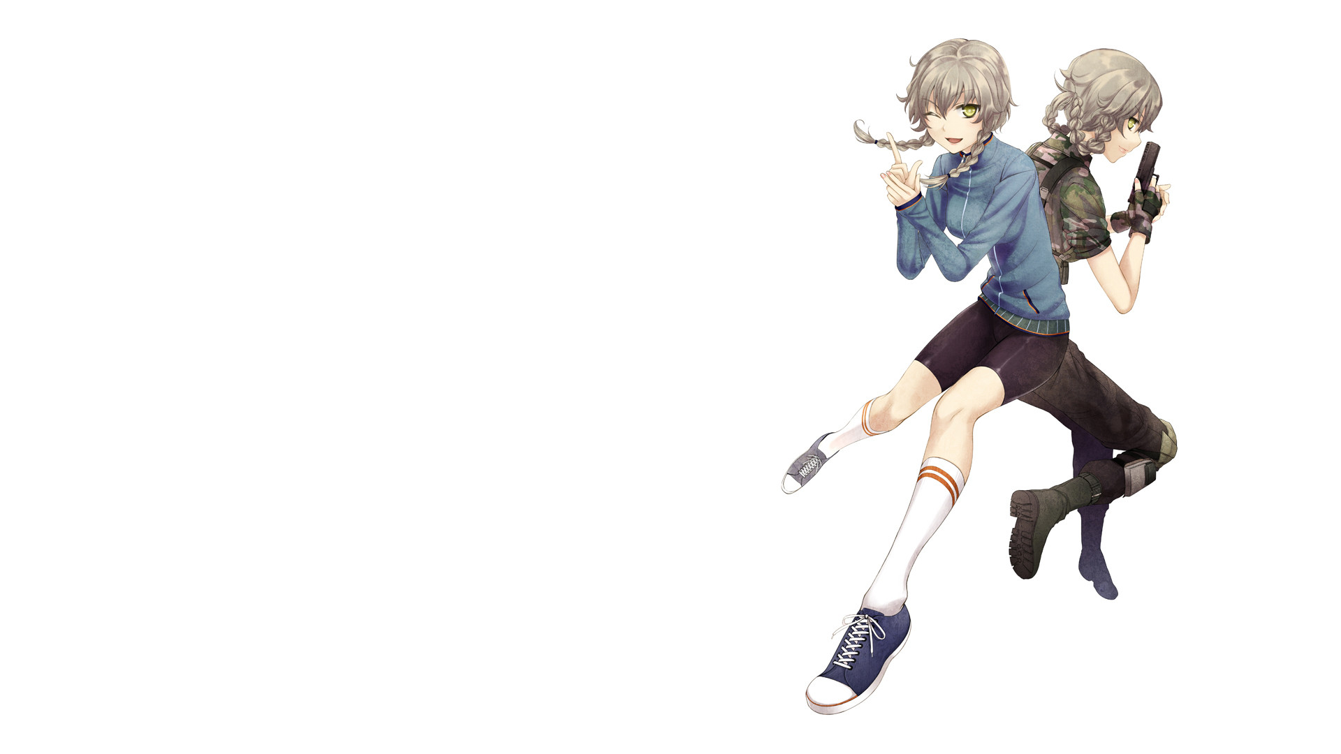 Suzuha Amane, Steins;Gate, Sfondo bianco, Full HD, wallpaper per computer