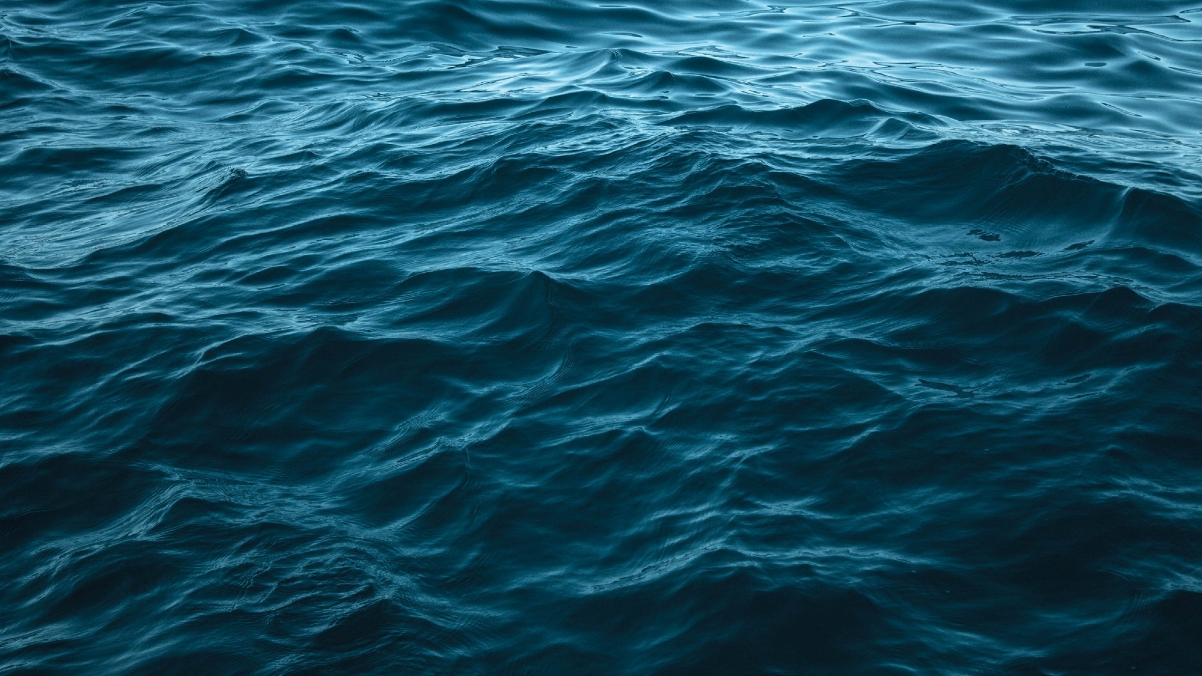 Superficie del mare, Onde, Oceano, Blu scuro, 4K, sfondo desktop