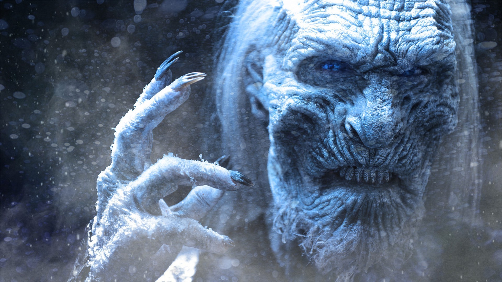 Re della Notte, Estranei, Il Trono di Spade, Neve, Blu, Full HD, sfondo per PC e portatile