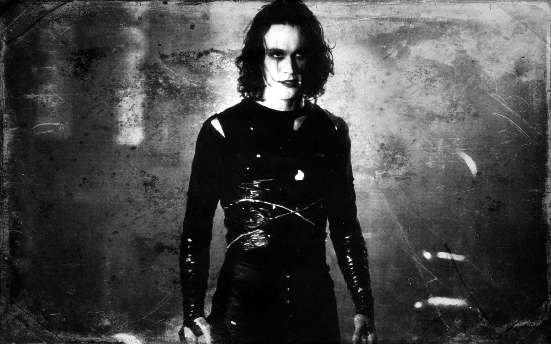 Eric Draven, Brandon Lee, Il corvo, Bianco e nero, 1920x1200, sfondo per PC