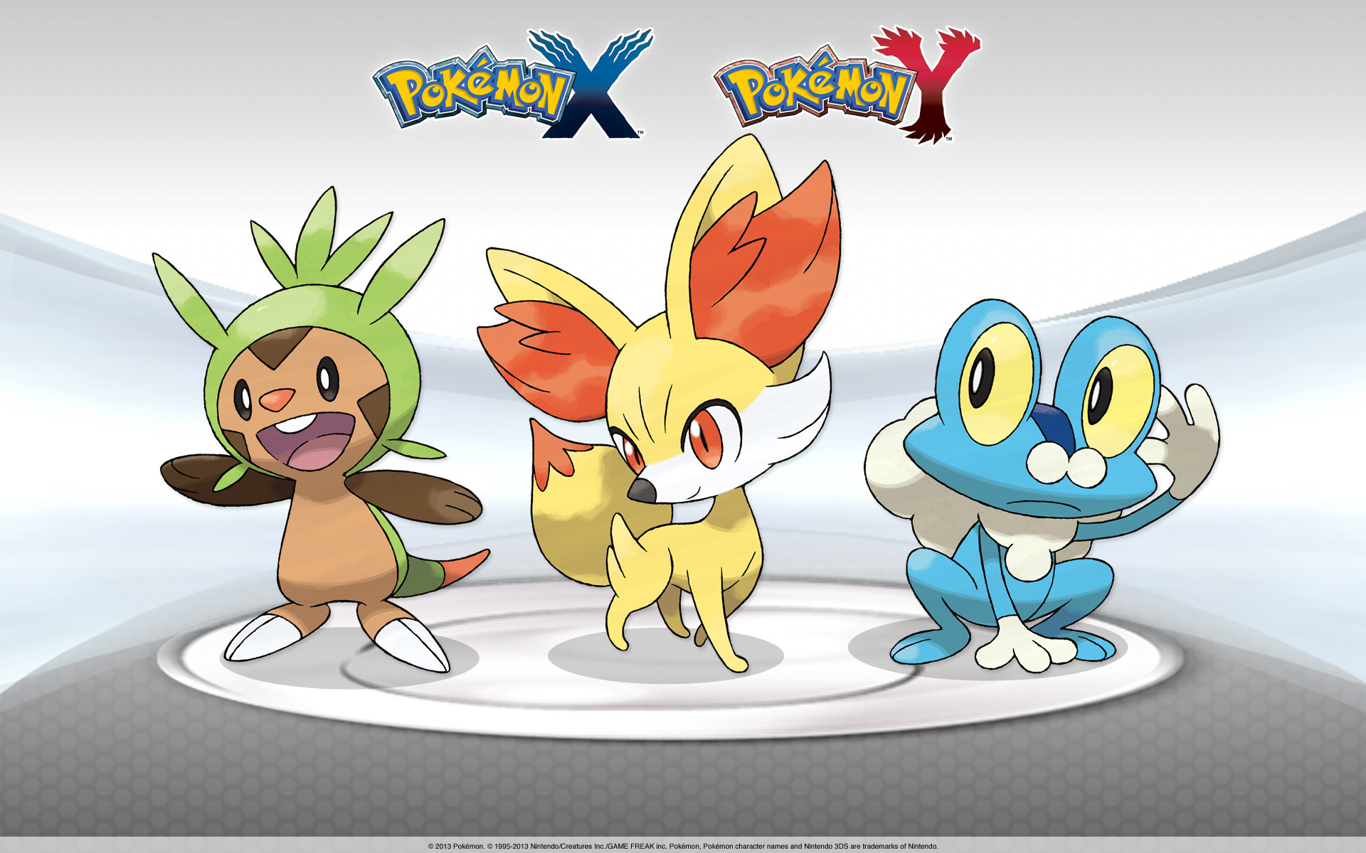 Chespin, Fennekin, Froakie, Pokémon X e Y, Starter, Full HD, wallpaper per PC