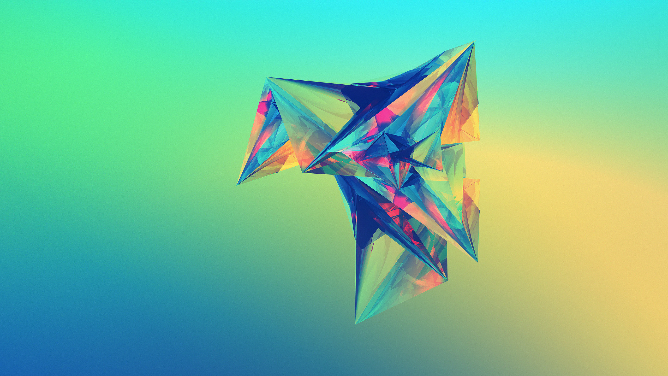 Low poly, Arte astratta, Sfumatura, Pastello, 2K, sfondo desktop