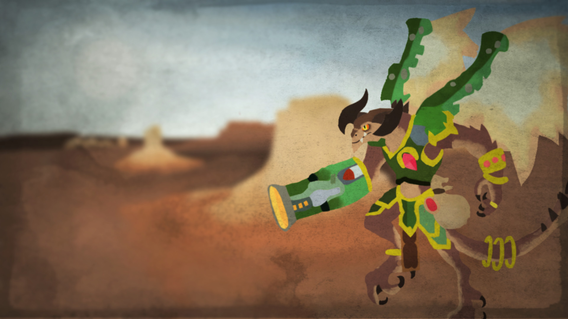 Drogoz, Paladins, Deserto, Minimalista, Full HD, sfondo desktop