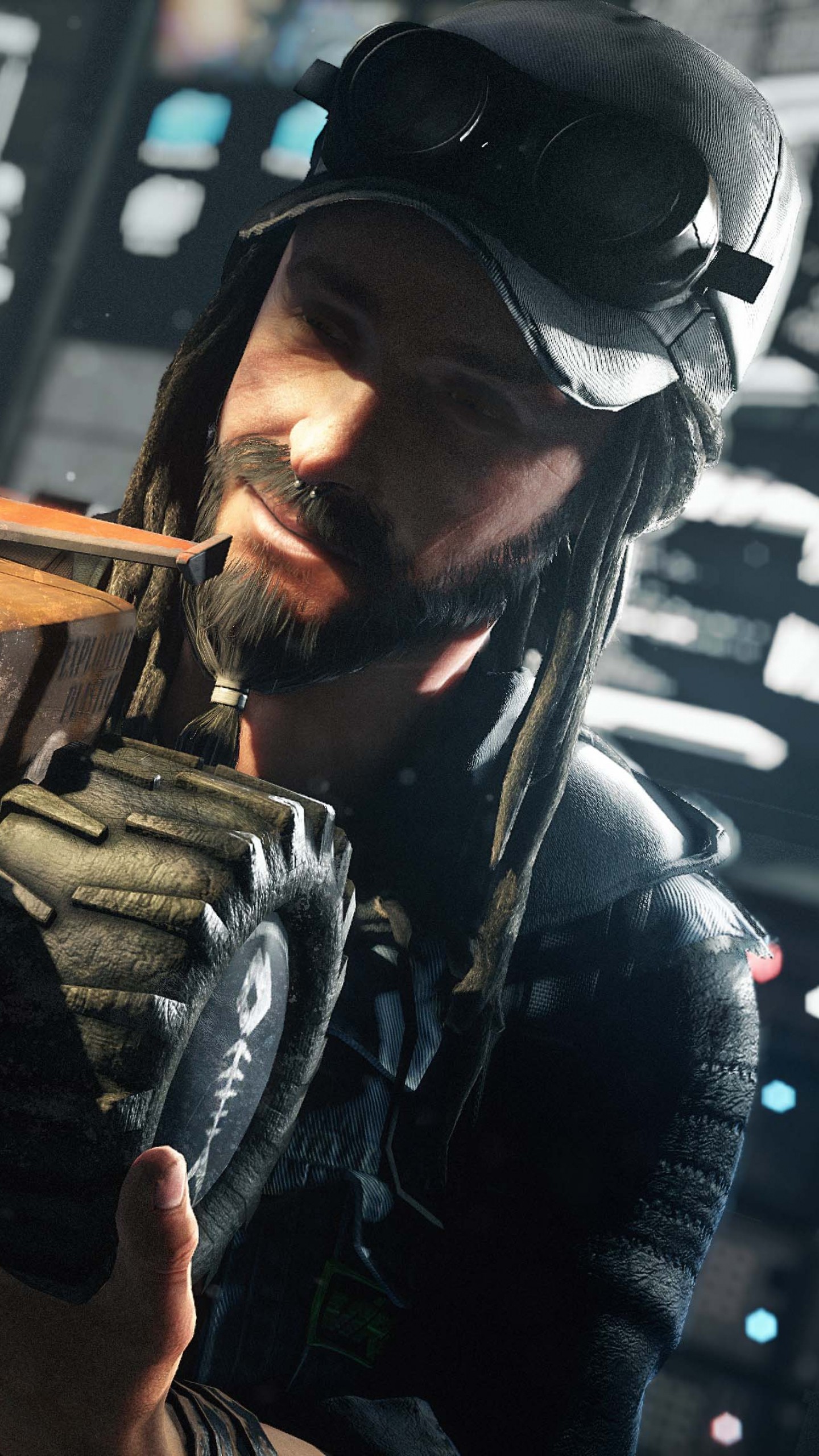 Aiden Pearce, Watch Dogs, Sigaretta, Primo piano, QHD+, sfondo verticale per cellulare