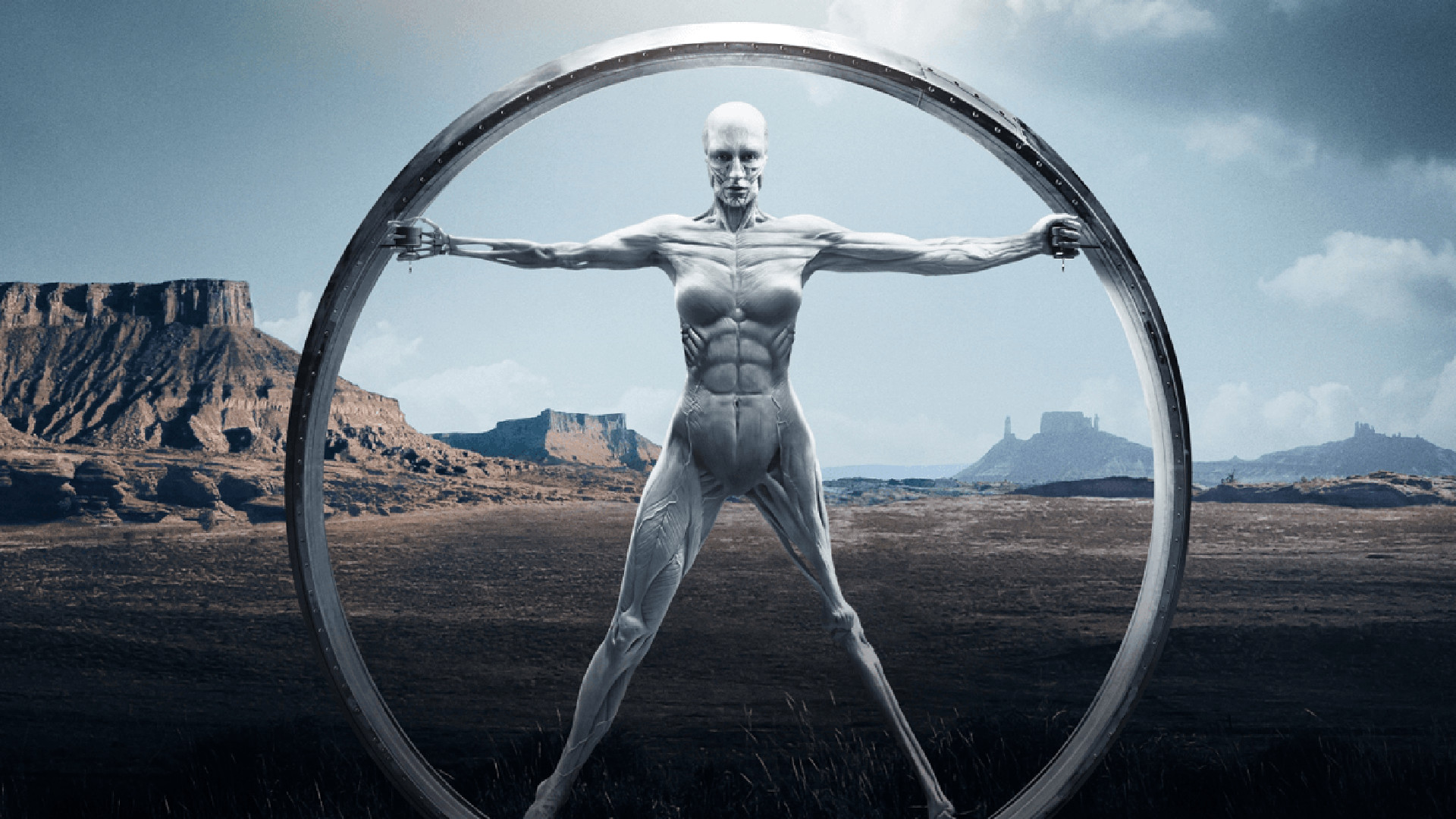 Westworld, Androide, Uomo vitruviano, Canyon, 16:9 Full HD, sfondo widescreen