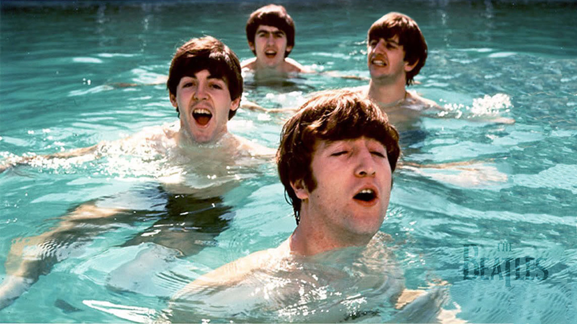 The Beatles, Piscina, Acqua, Anni Sessanta, Full HD, sfondo desktop