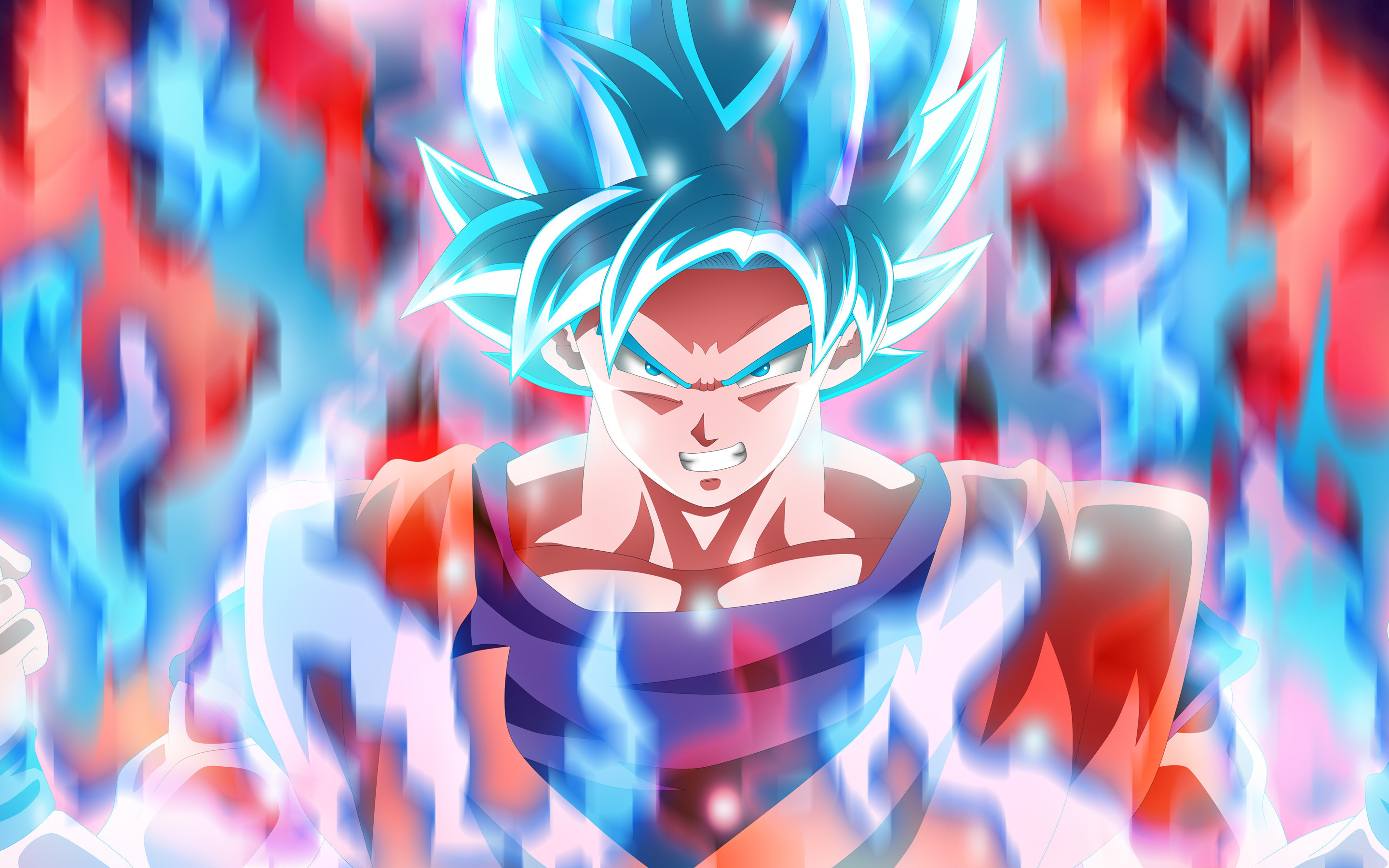 Son Goku, Super Saiyan Blue, Dragon Ball Super, Aura, 2K, wallpaper per computer