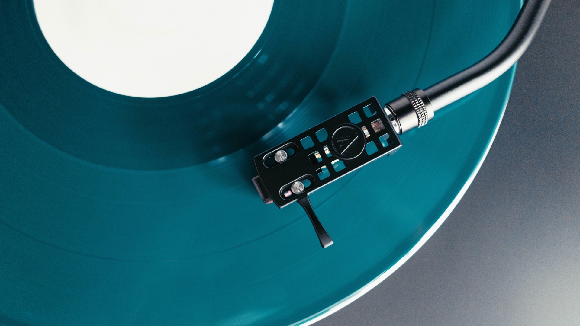 Vinile turchese, Puntina, Giradischi, 16:9 Full HD, wallpaper widescreen