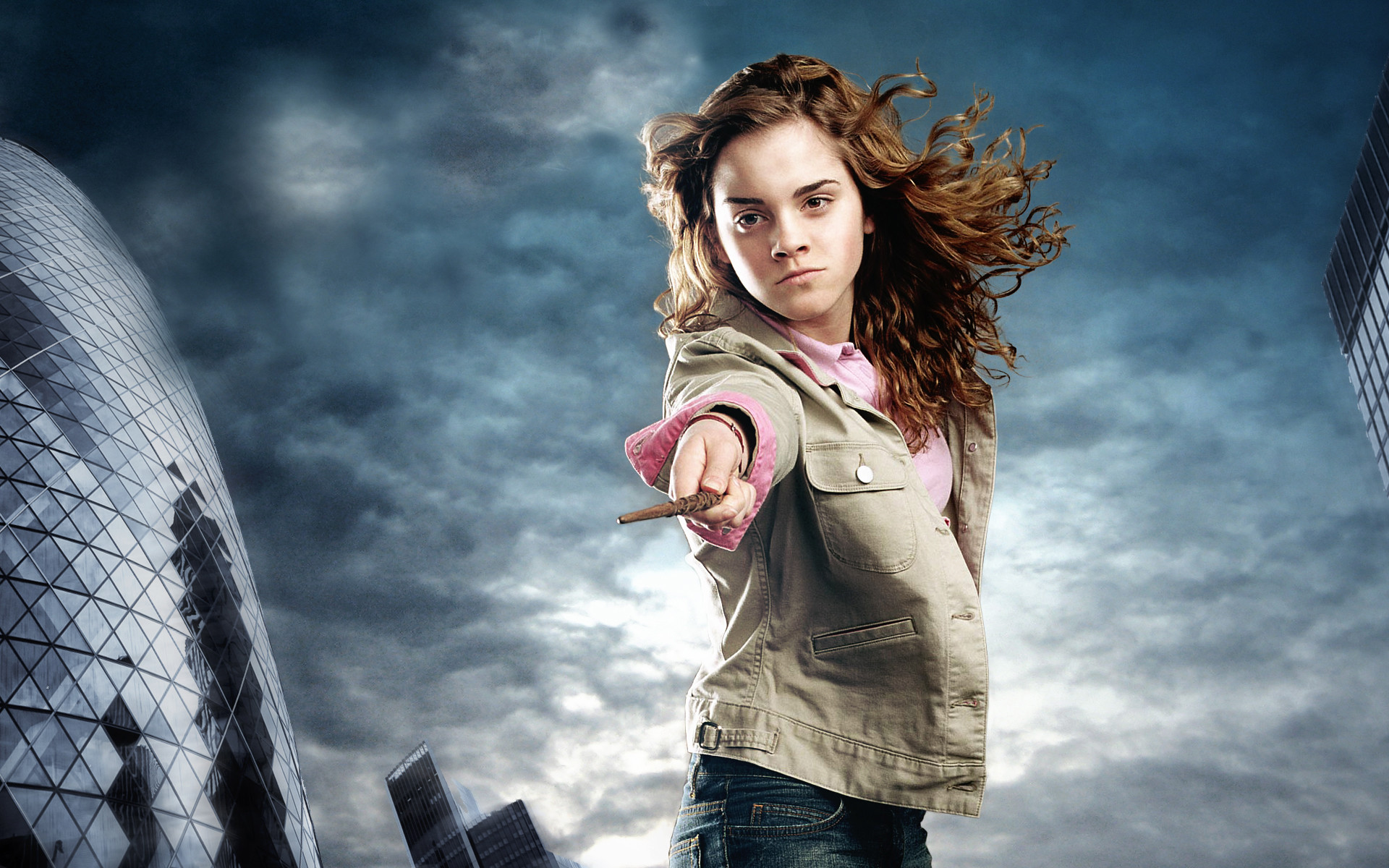 Emma Watson, Hermione Granger, Harry Potter, Bacchetta, Londra, 1920x1200, immagine di sfondo