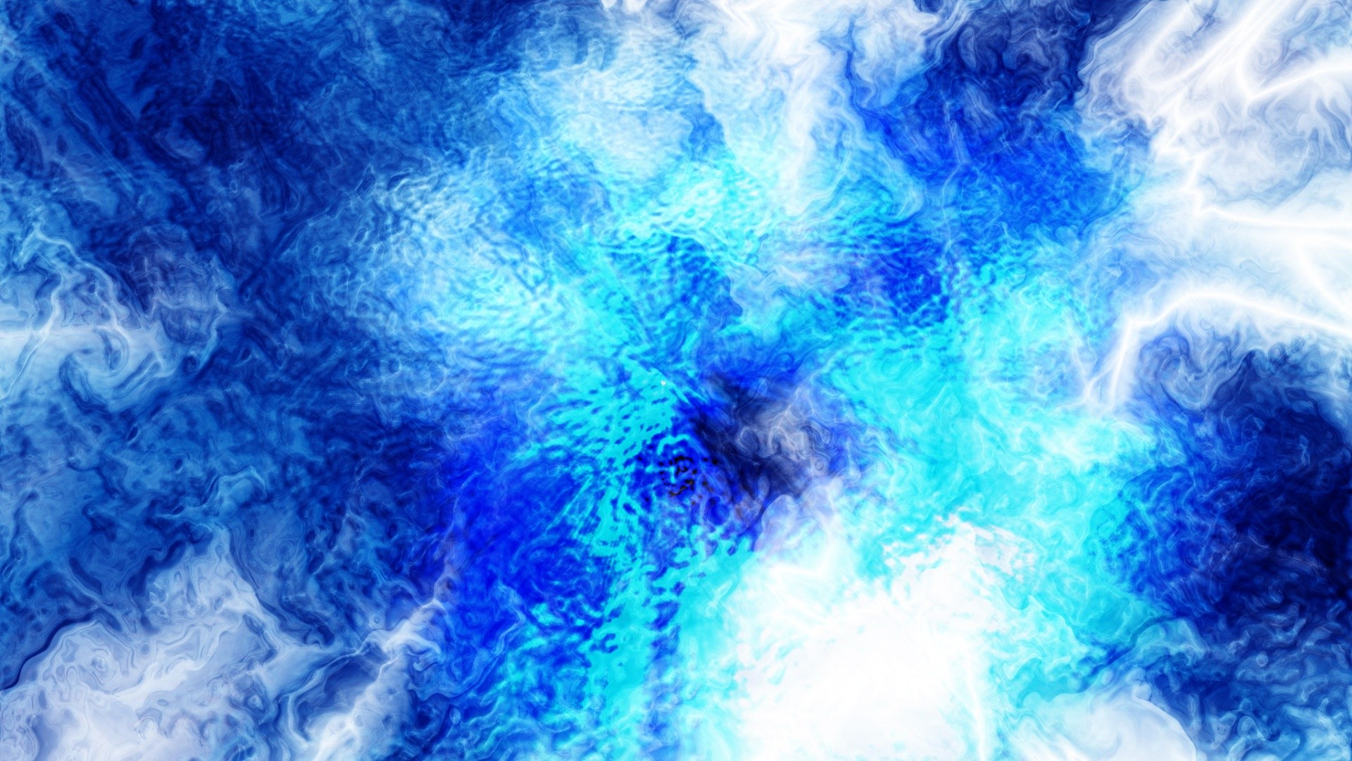 Frattale, Blu, Arte astratta, Full HD, sfondo Windows 11