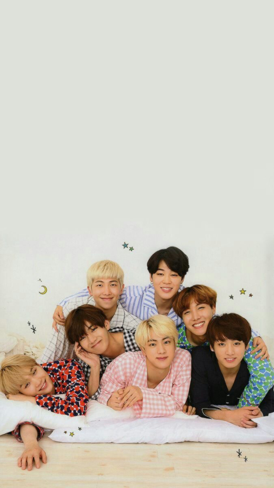BTS, Gruppo, Sfondo bianco, Full HD, schermata di blocco del cellulare