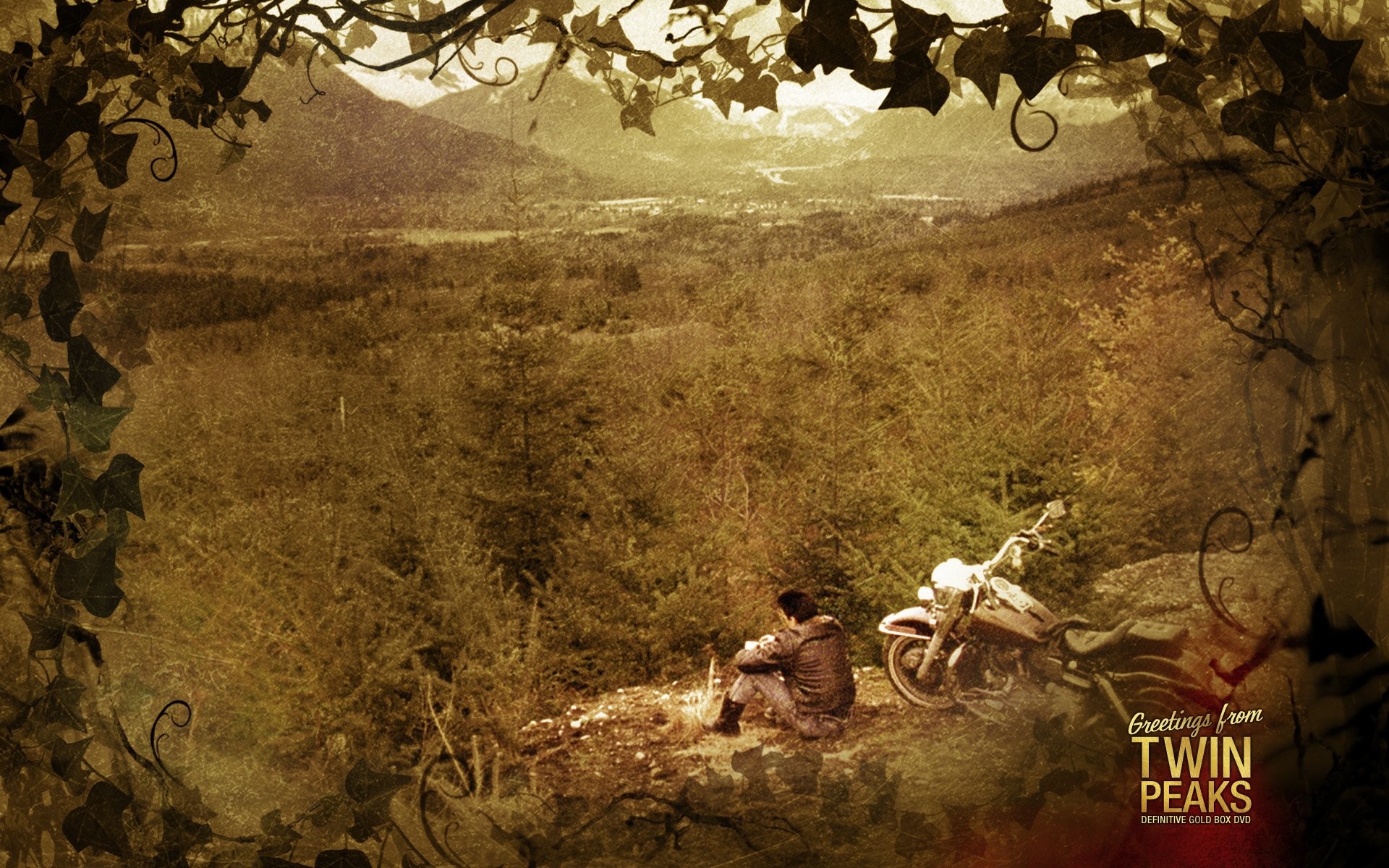 Twin Peaks, Greetings from Twin Peaks, Moto, Valle, Toni seppia, sfondo Full HD per portatile