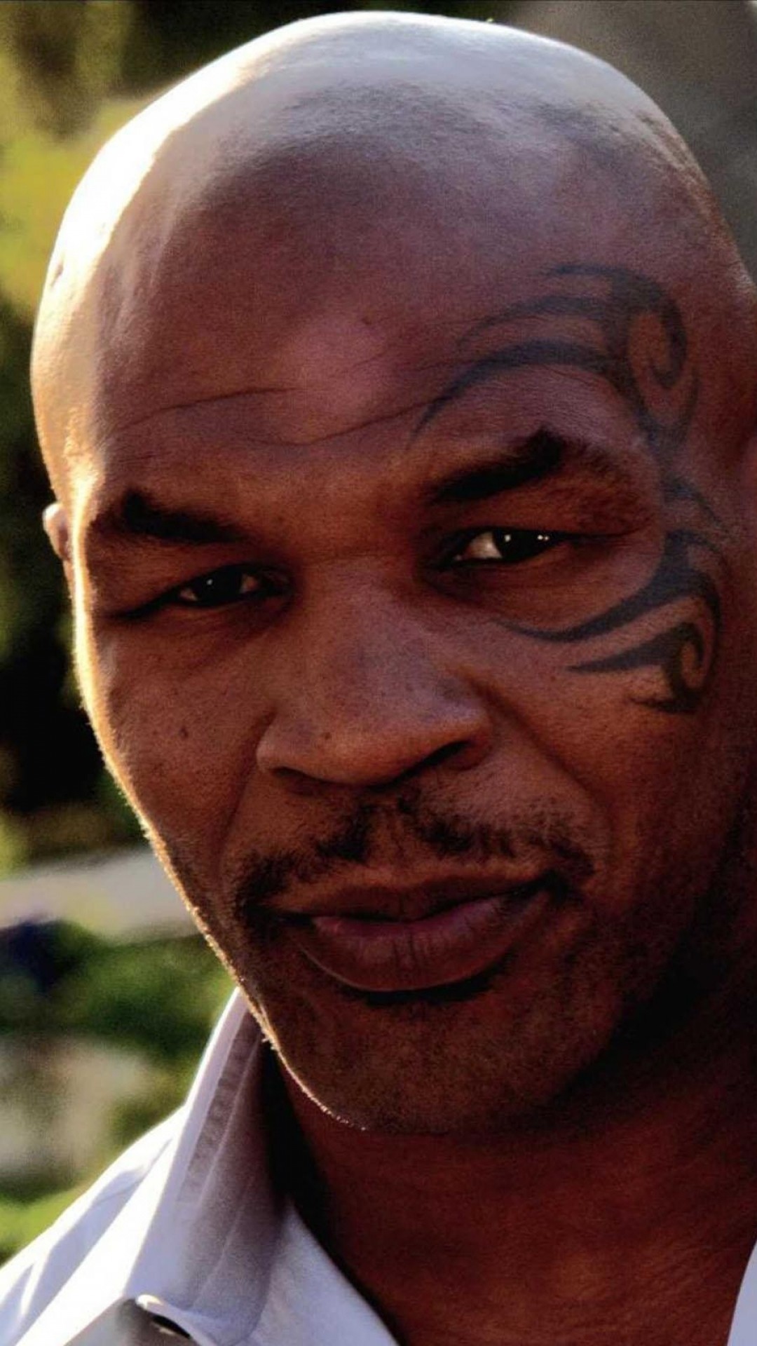 Mike Tyson, Tatuaggio sul viso, Primo piano, Ritratto, Sorriso, sfondo per iPhone e Android