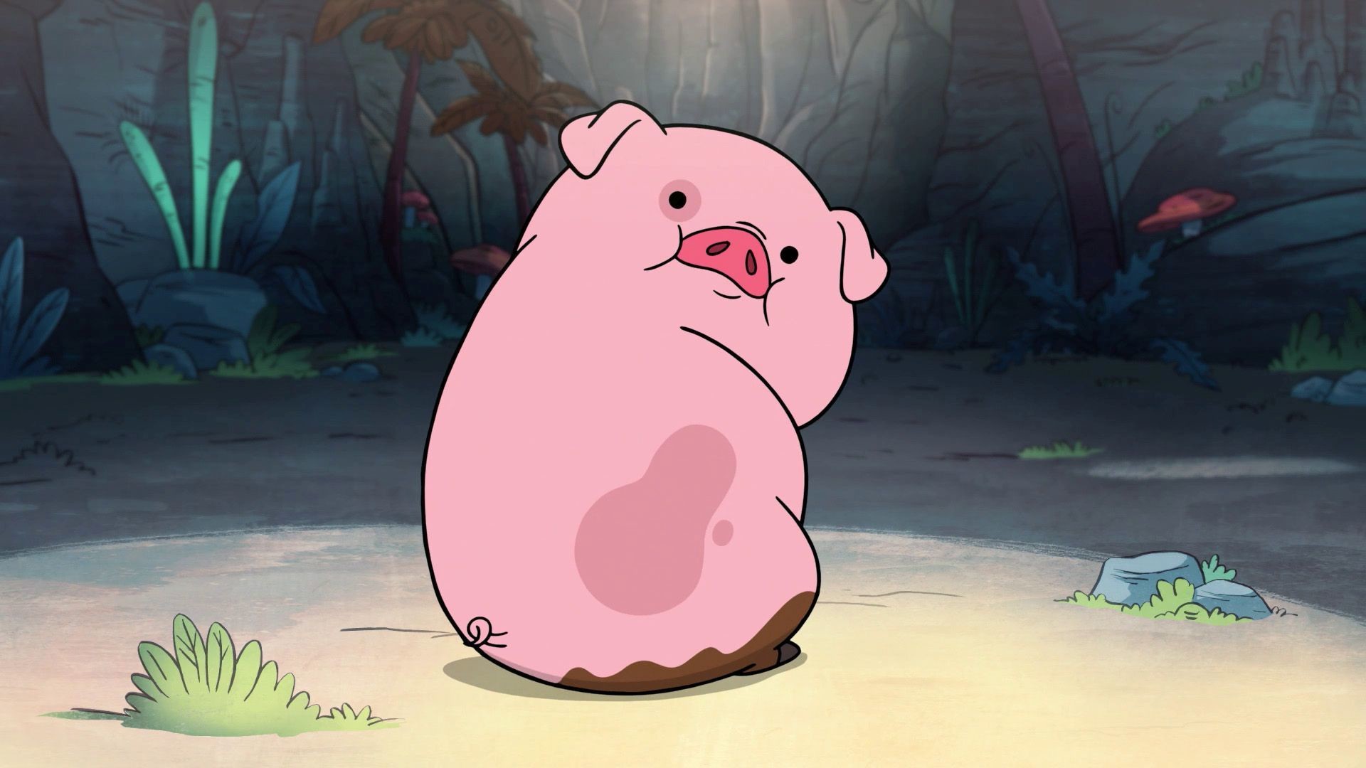 Waddles, Gravity Falls, Maialino, Foresta, 1920x1080, sfondo per PC