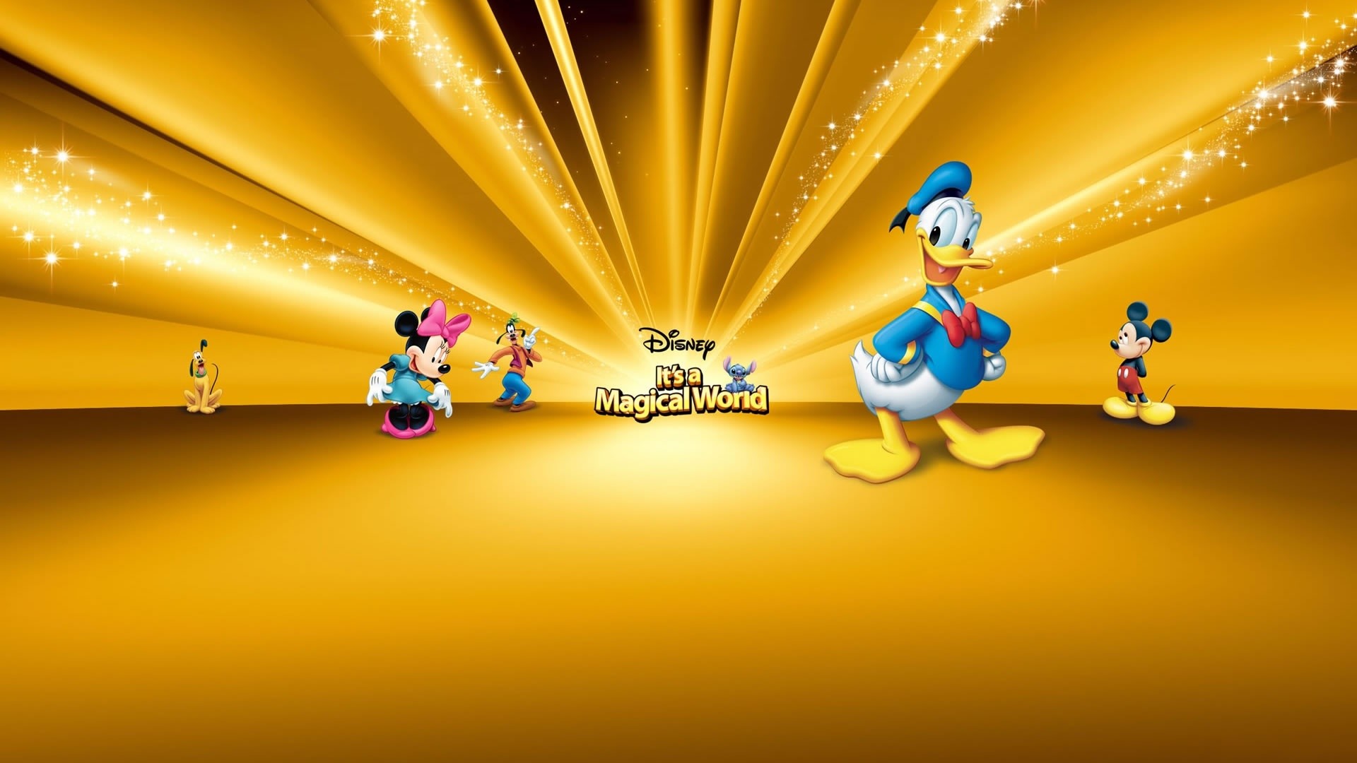 Paperino, Topolino, Minnie, It's a Magical World, Disney, Oro, Full HD, wallpaper per computer