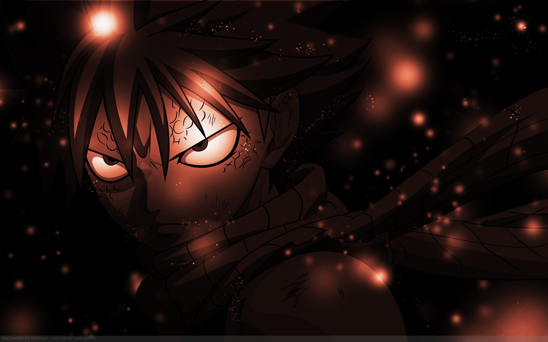 Natsu Dragneel, Fairy Tail, Occhi, Bokeh, 1920x1200, wallpaper desktop