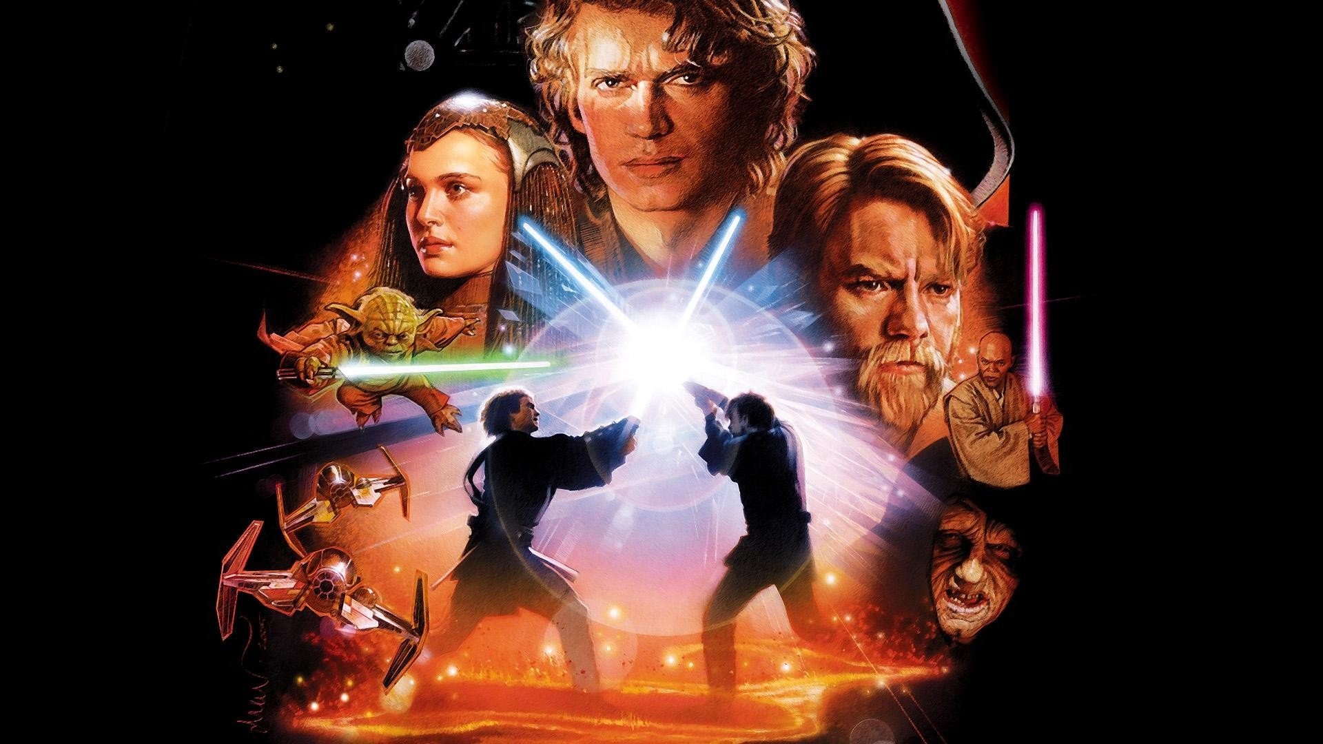La vendetta dei Sith, Anakin Skywalker, Obi-Wan Kenobi, Padmé Amidala, Star Wars, Poster, sfondo per PC