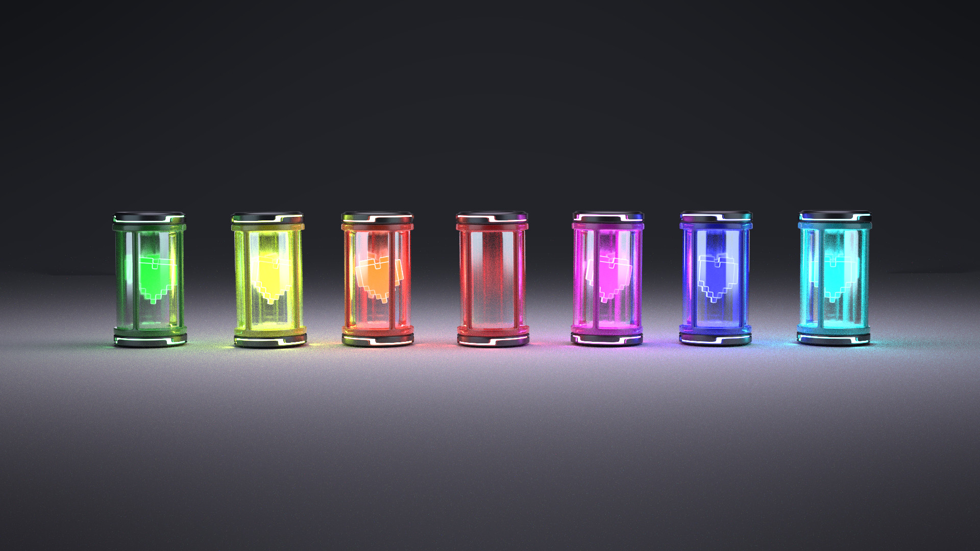 Anime delle SOUL, Undertale, Contenitori, Arcobaleno, 16:9 Full HD, sfondo widescreen