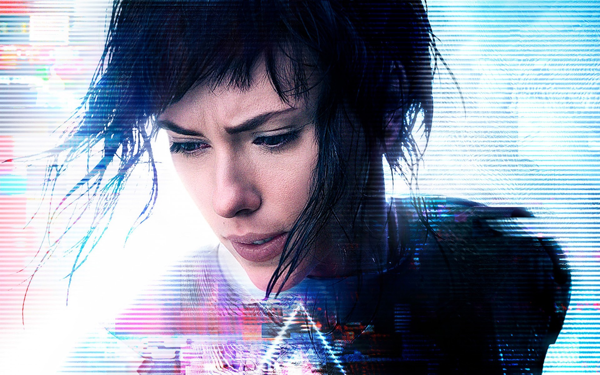Scarlett Johansson, Maggiore Mira Killian, Ghost in the Shell (2017), Glitch, immagine di sfondo
