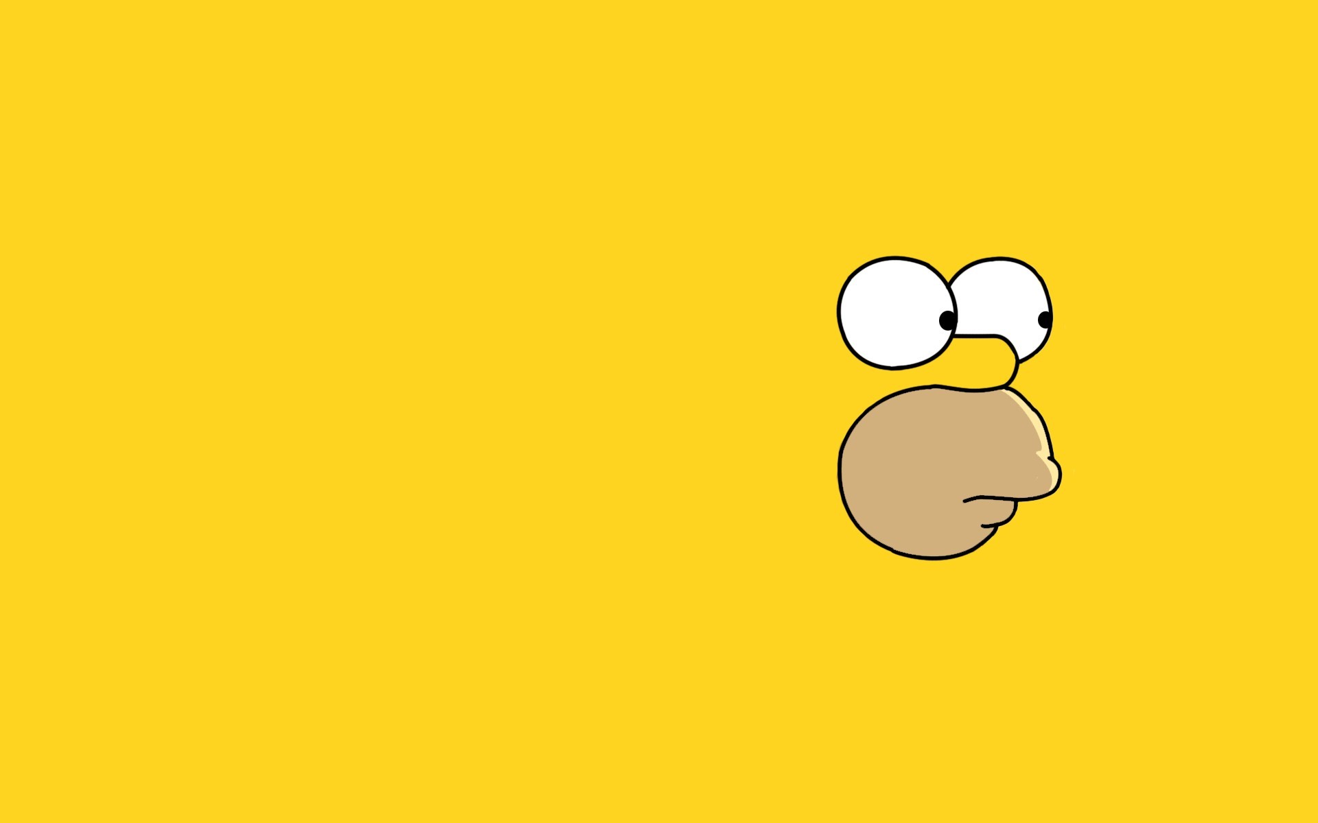 Homer Simpson, I Simpson, Minimalismo, Sfondo giallo, 1920x1200, wallpaper desktop