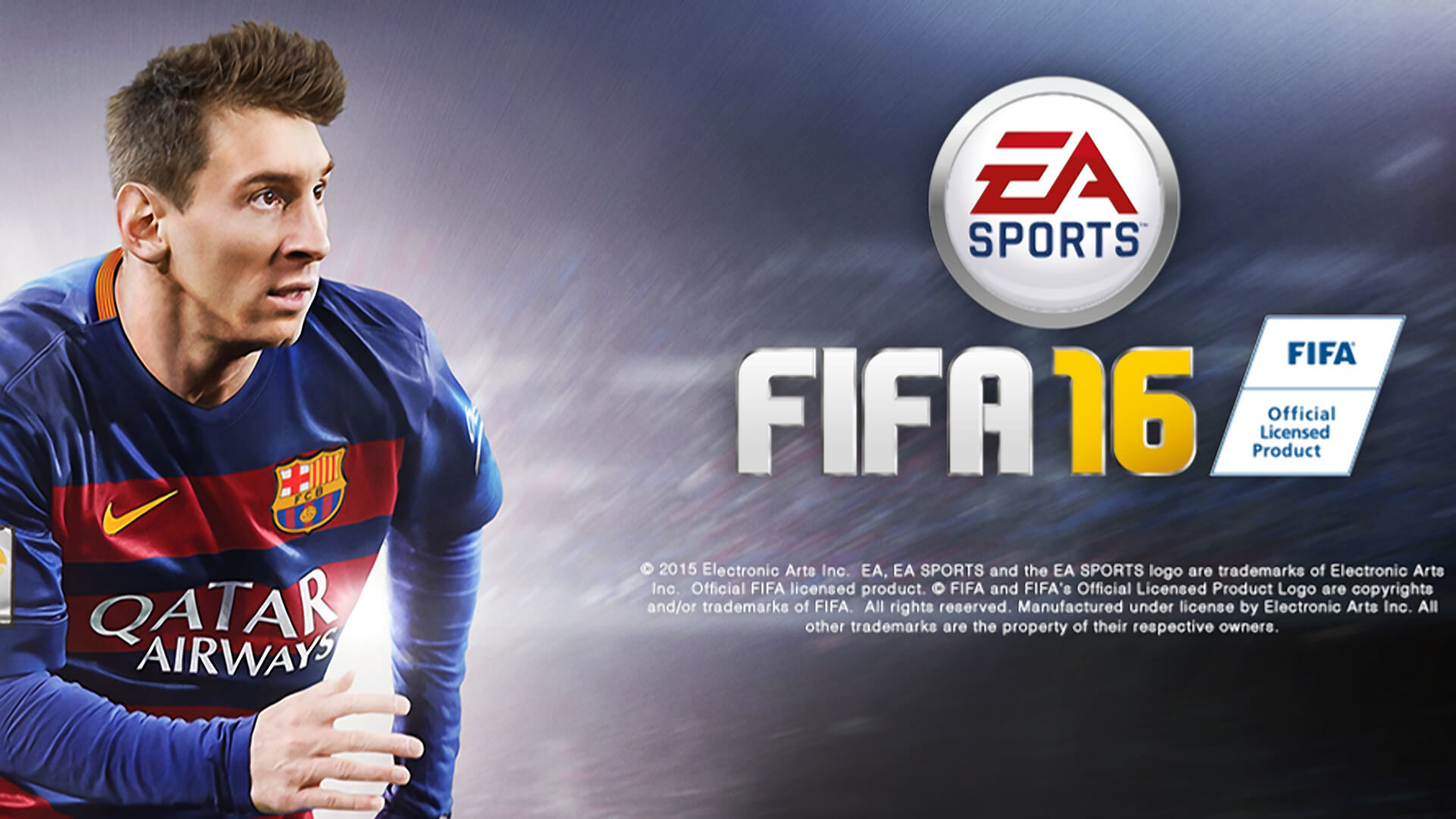 Lionel Messi, FIFA 16, EA Sports, FC Barcelona, Copertina, 1920x1080, wallpaper desktop