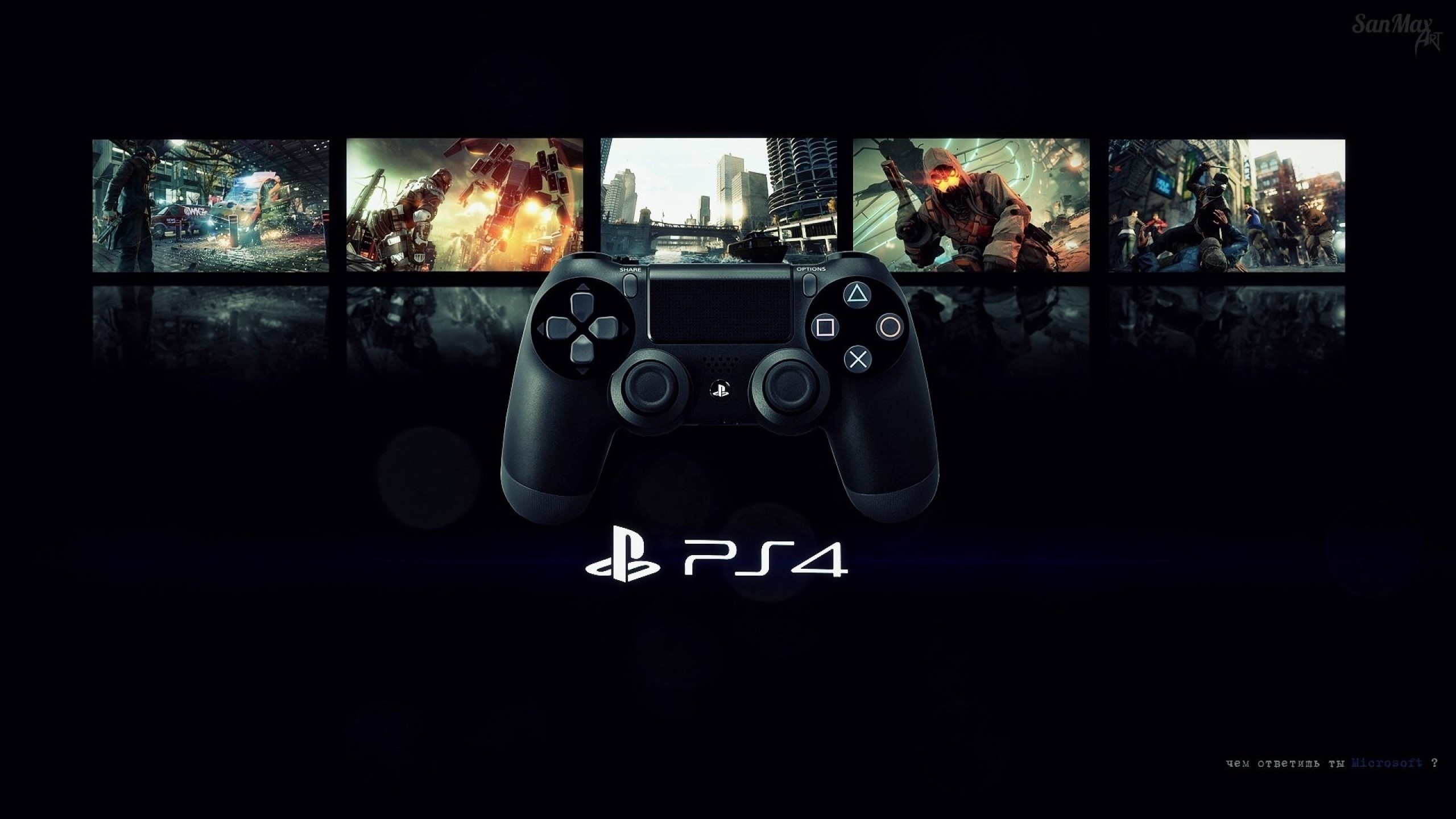 DualShock 4, PlayStation 4, Controller, Videogiochi, Nero, 2K, sfondo desktop