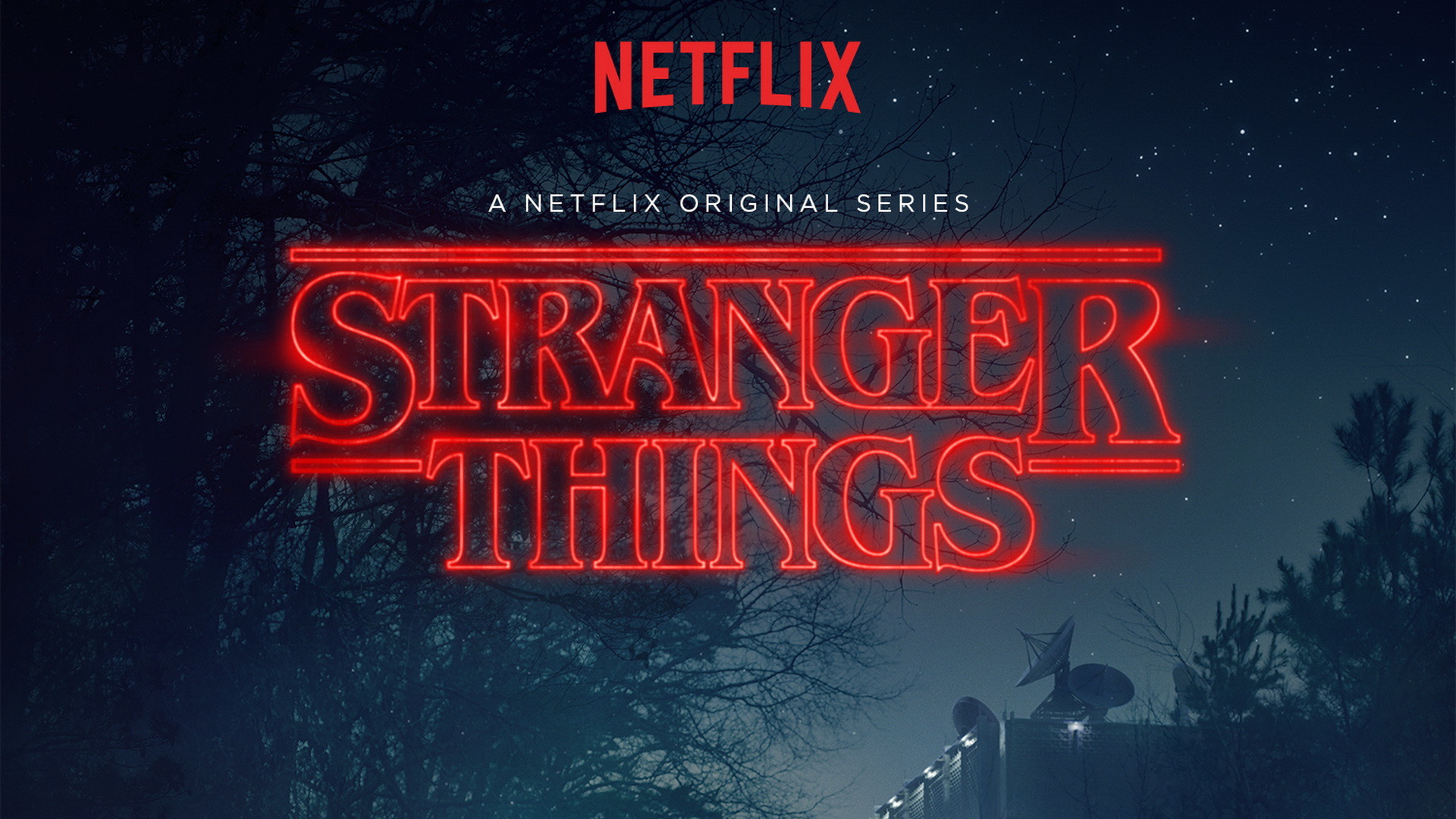 Stranger Things, Logo, Netflix, Foresta, 1920x1080, immagine di sfondo
